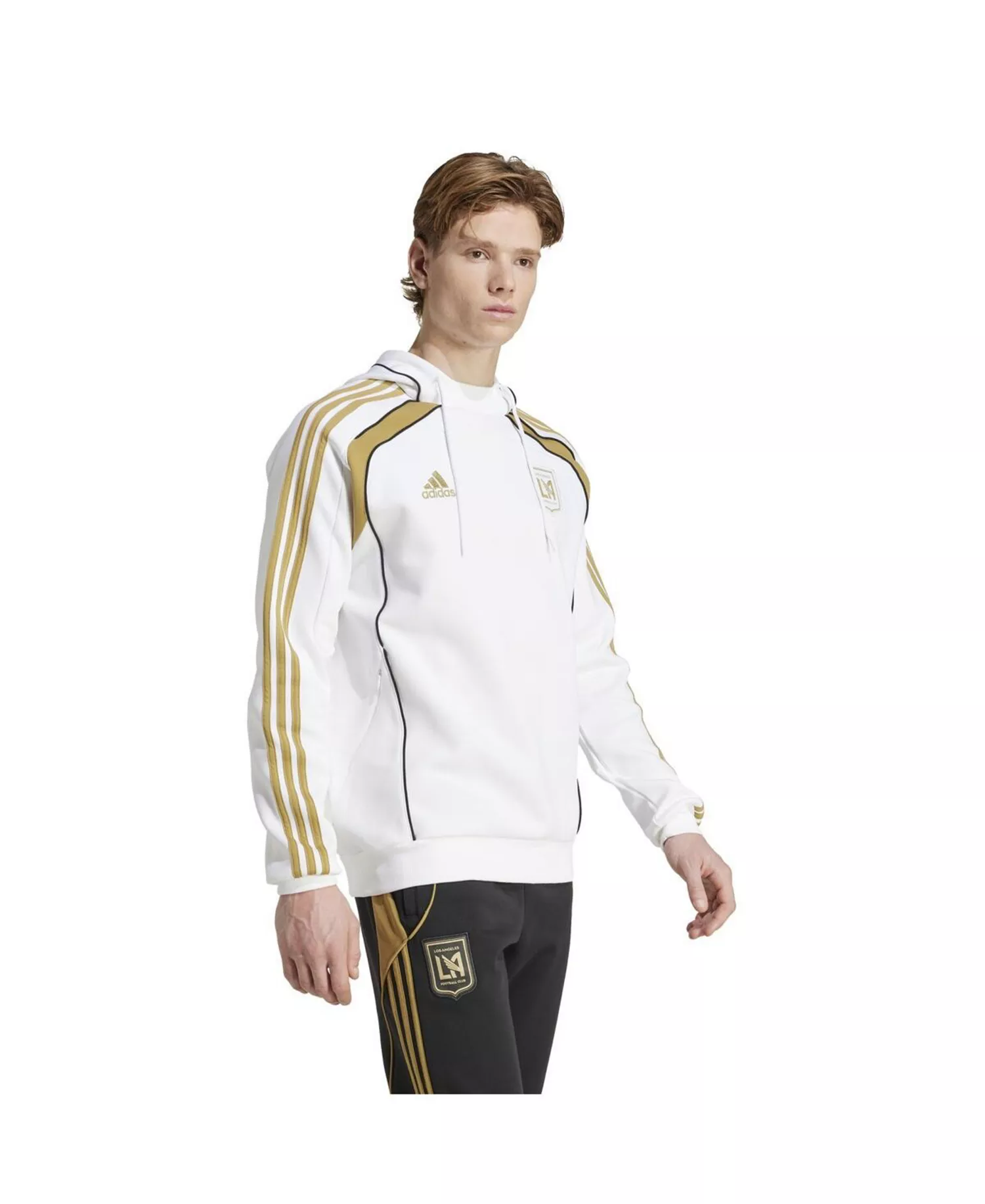 Men's White LAFC 2025 Travel Pullover Hoodie - White - 2XL