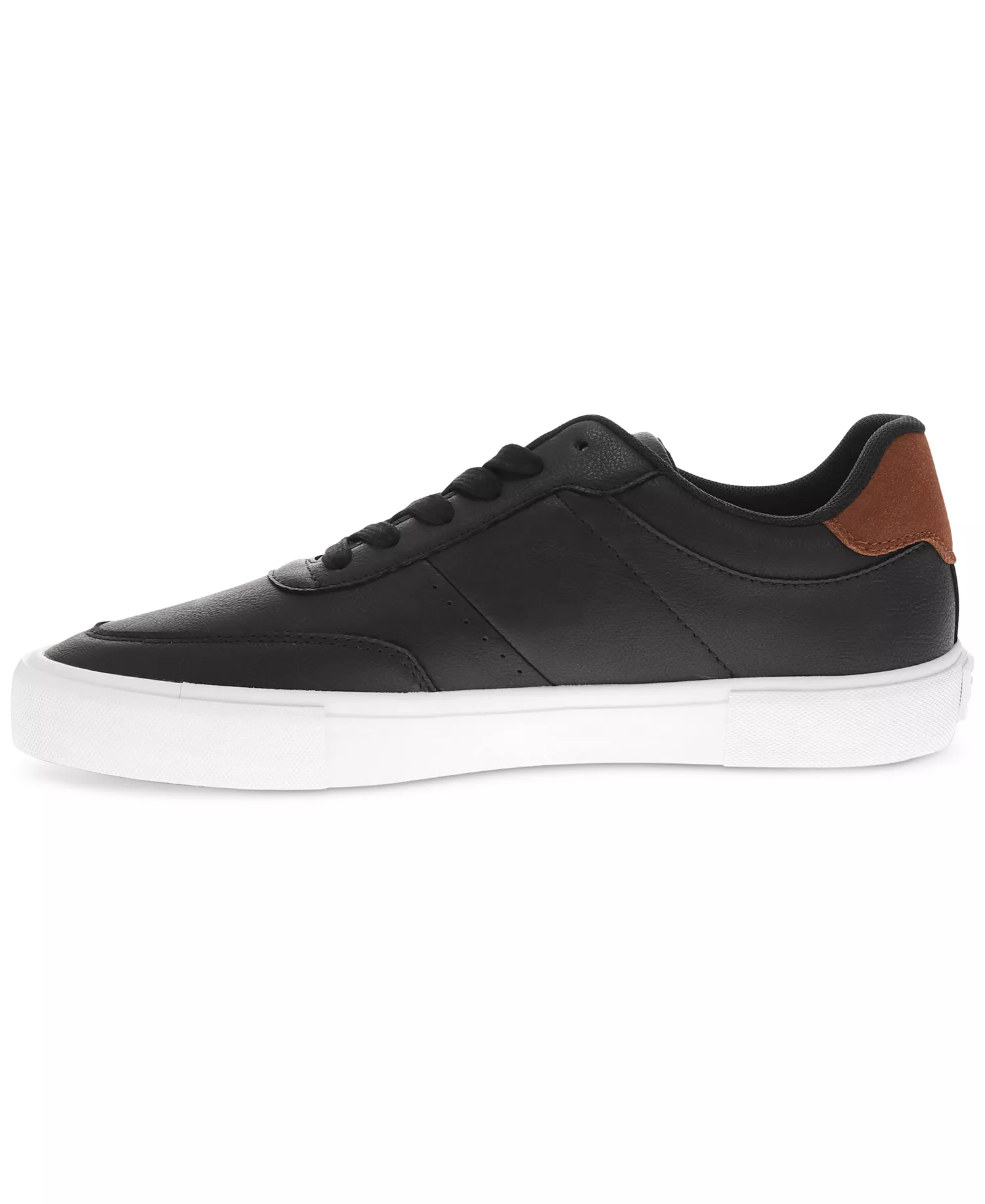 Men's Munro Faux-Leather Retro Low Top Sneakers - Black, Tan - 10.5M