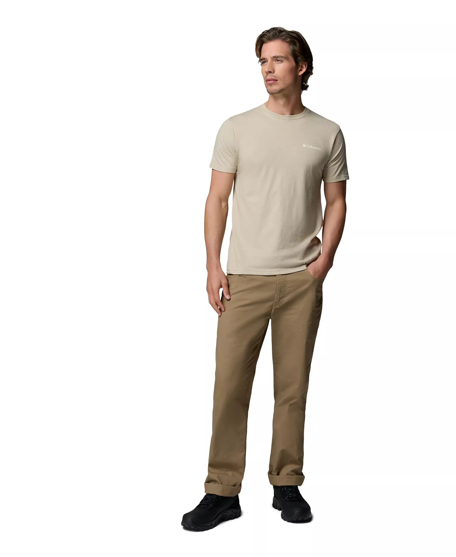 Men's Roundabout Graphic T-Shirt - FOSSIL HEATHER - L