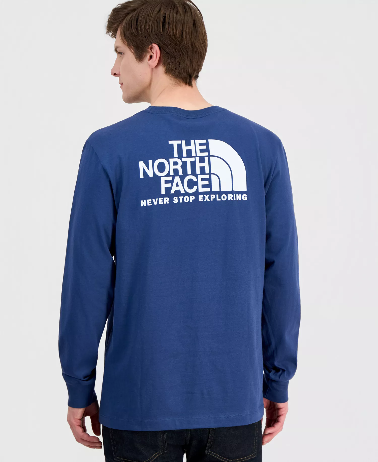 Mens Evolution Throwback Graphic Long Sleeve Tee - Shady Blue - 2XL