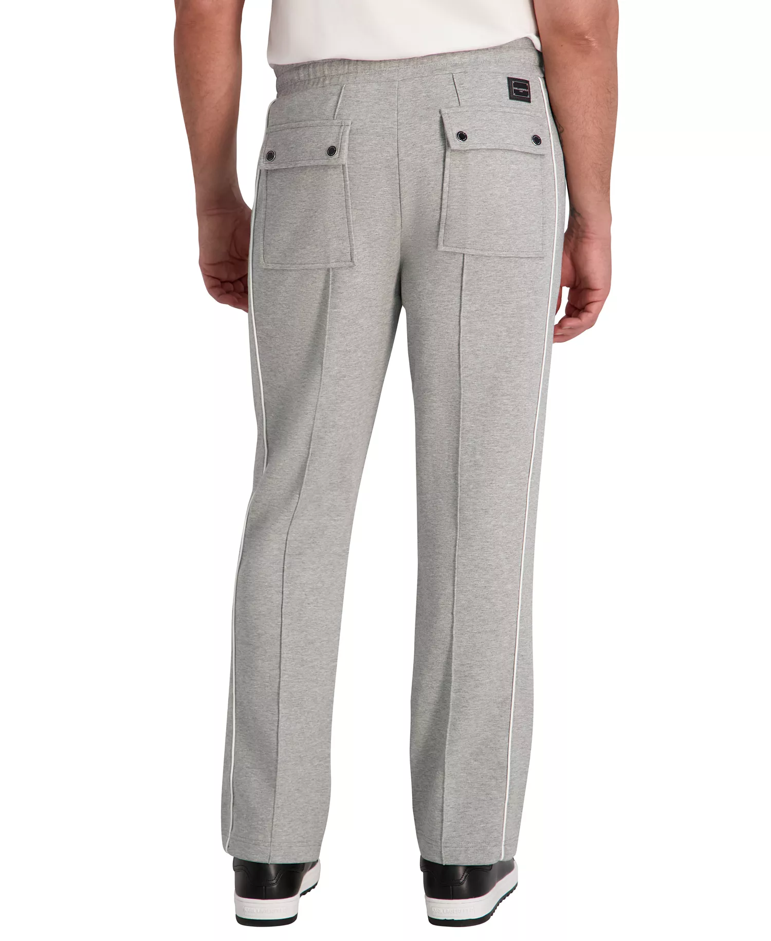 Men's Metal Logo Patch Track Pants - Gray - 2XL