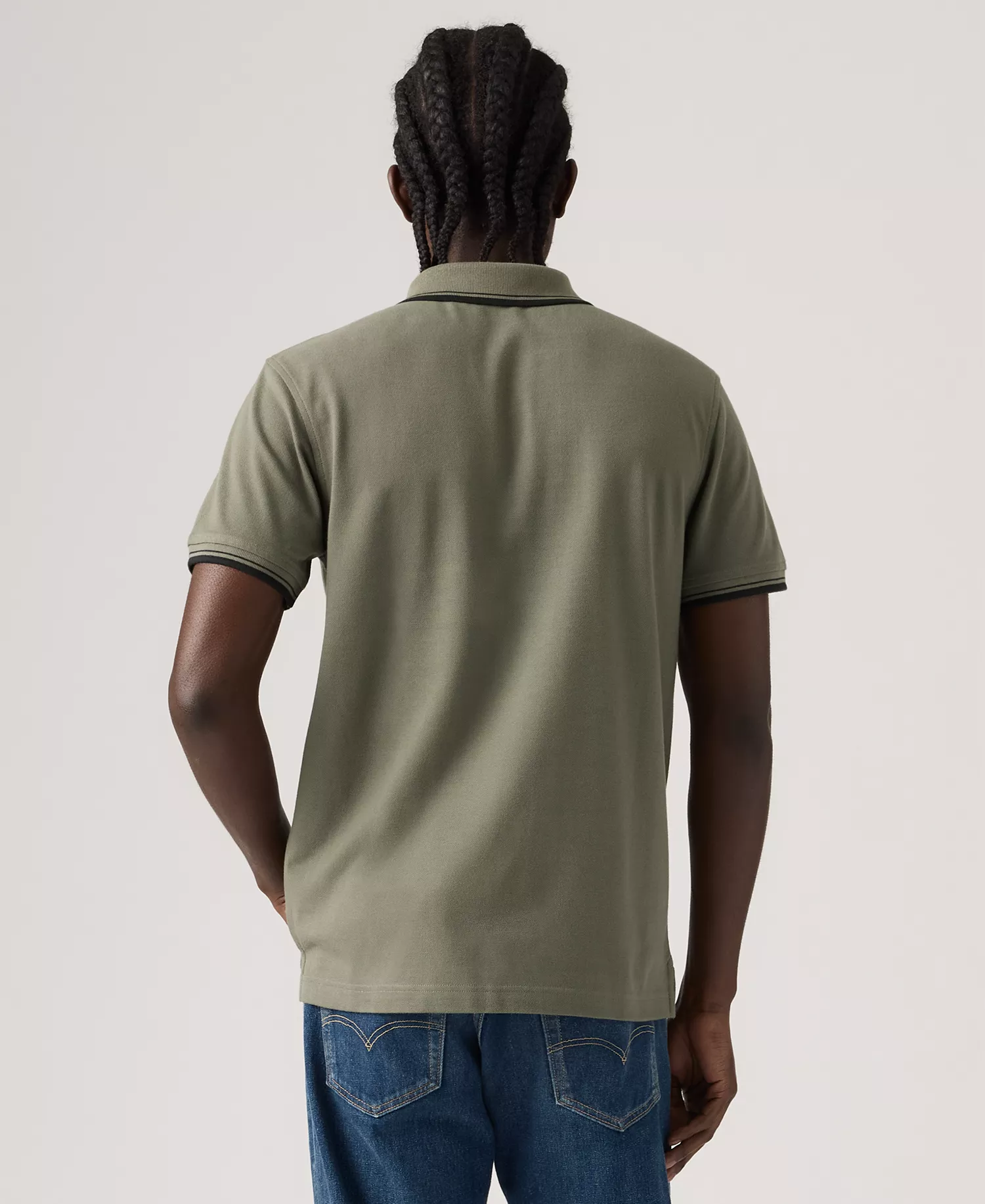 Men's Housemark Regular-Fit Short-Sleeve Polo Shirt - STRIPE MULLED BASIL - M