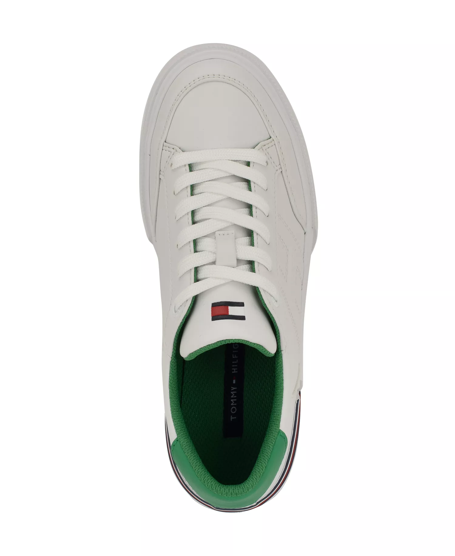 Women's Keziah Signature Stripe Lace-Up Sneakers - White/Green - 9.5M