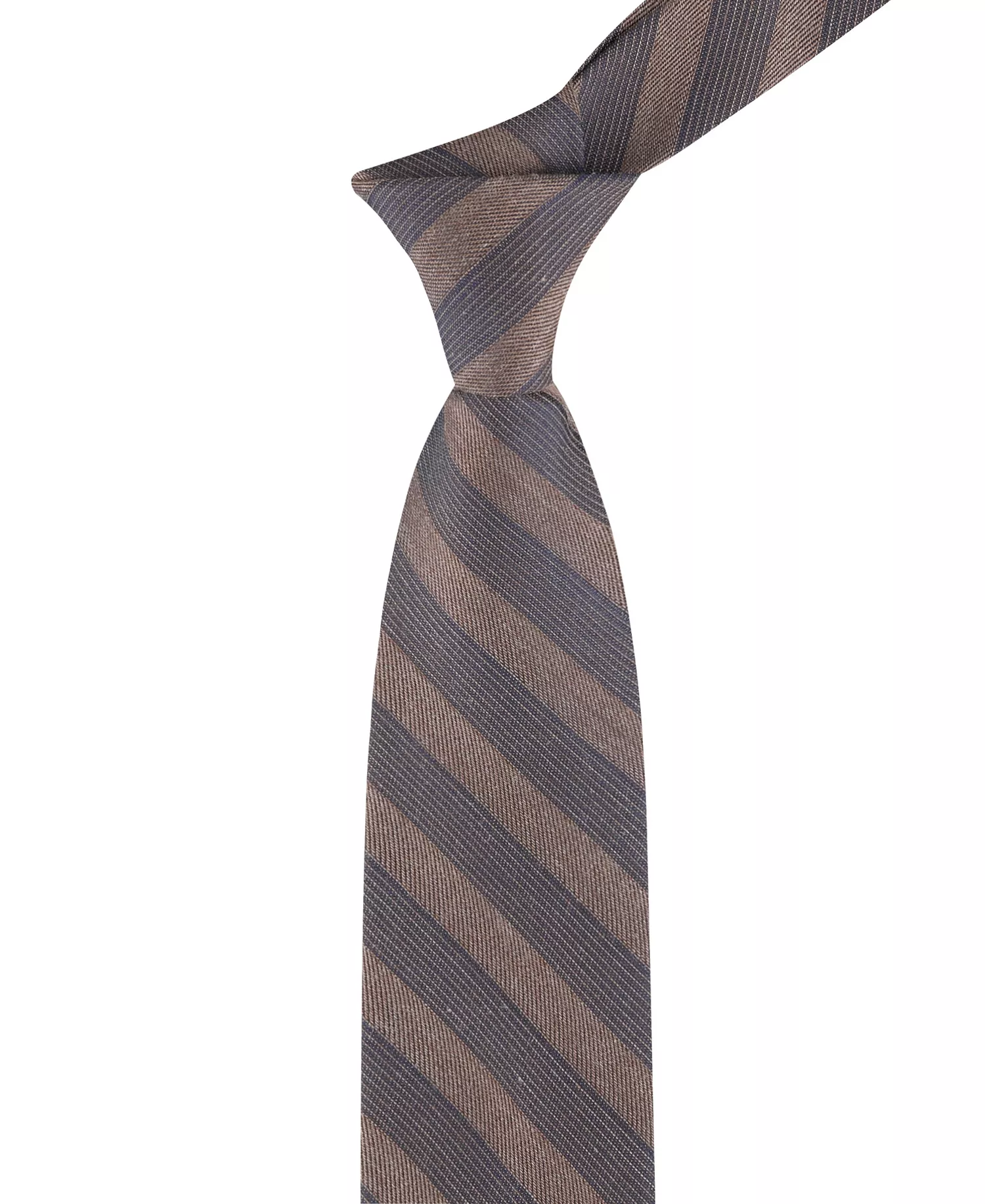 Men's Striped Tie - Brown - ONE SIZE