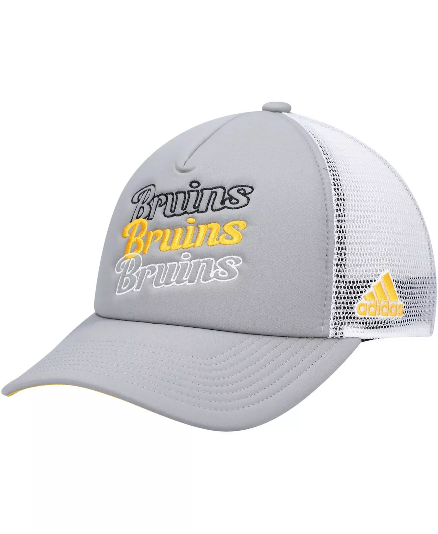 Women's Gray, White Boston Bruins Foam Trucker Snapback Hat - Gray, White - One Size Fits All