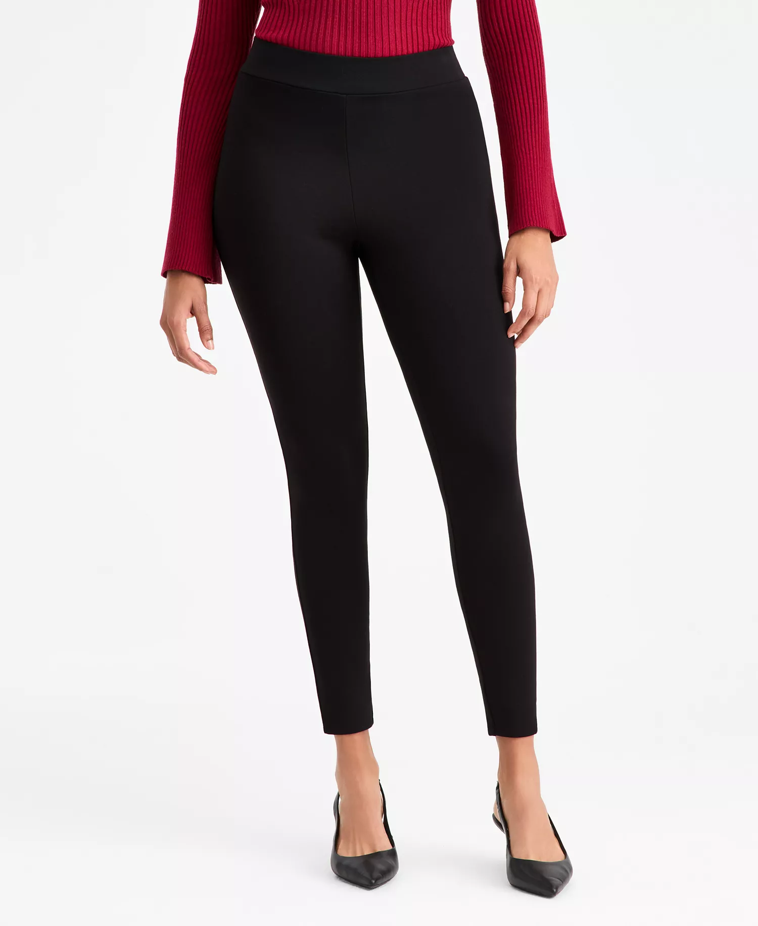Women's Skinny Pull-On Leggings, Macy's Exclusive - Deep Black - S