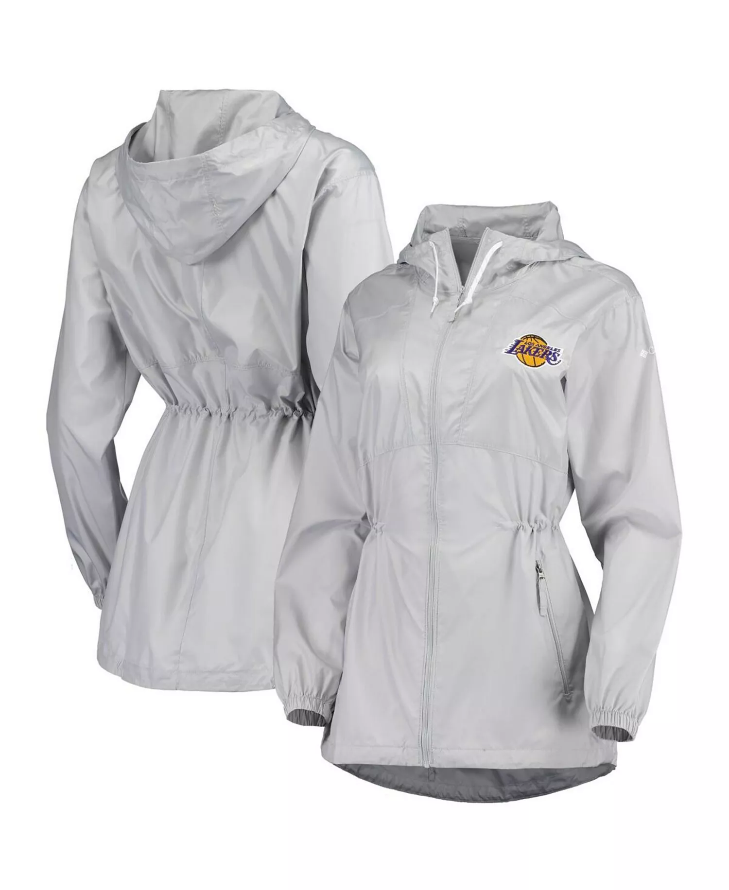 Women's Gray Los Angeles Lakers Flashback Full-Zip Jacket - Gray - Small