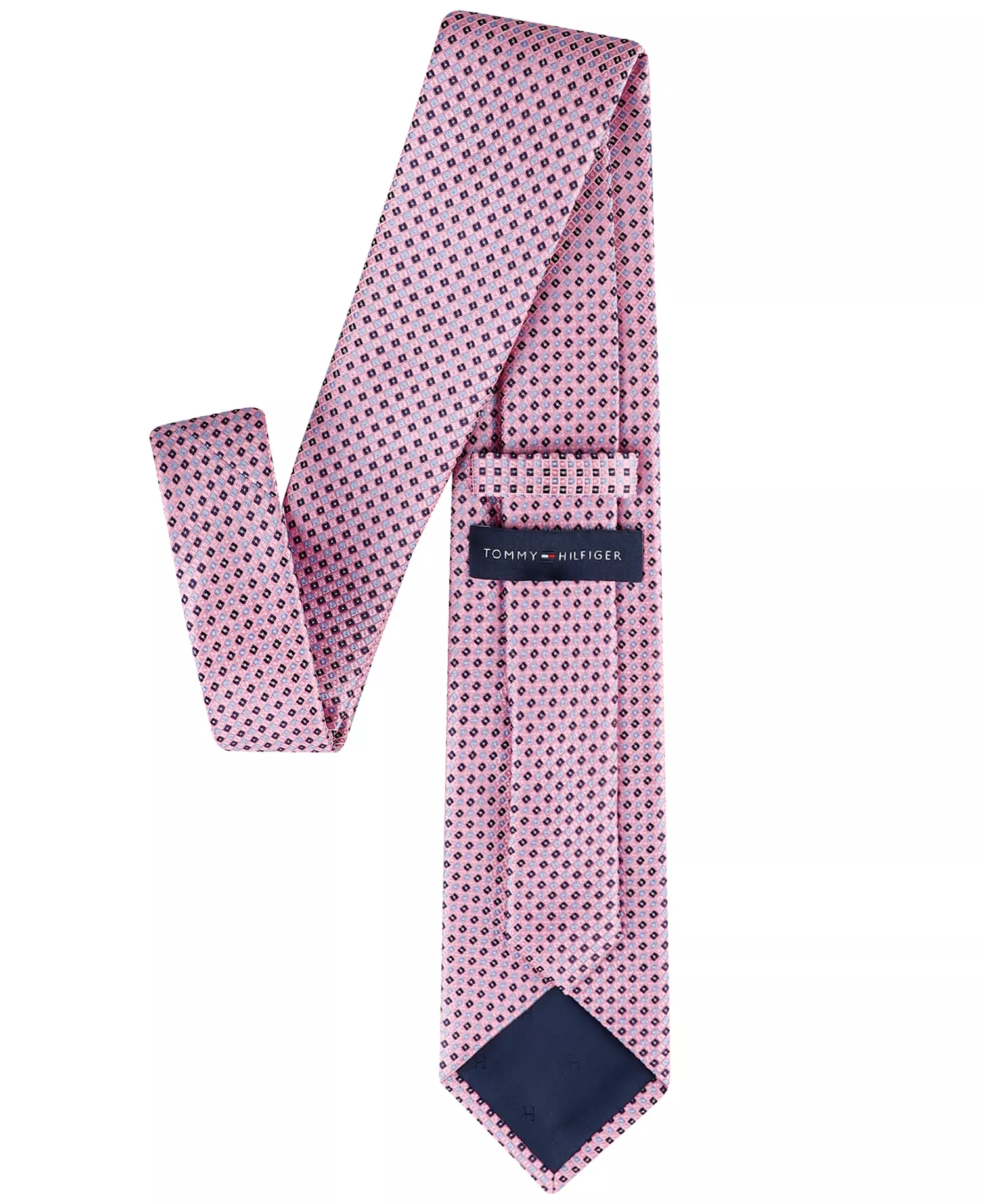 Men's Micro-Grid Tie - Pink - ONE SIZE