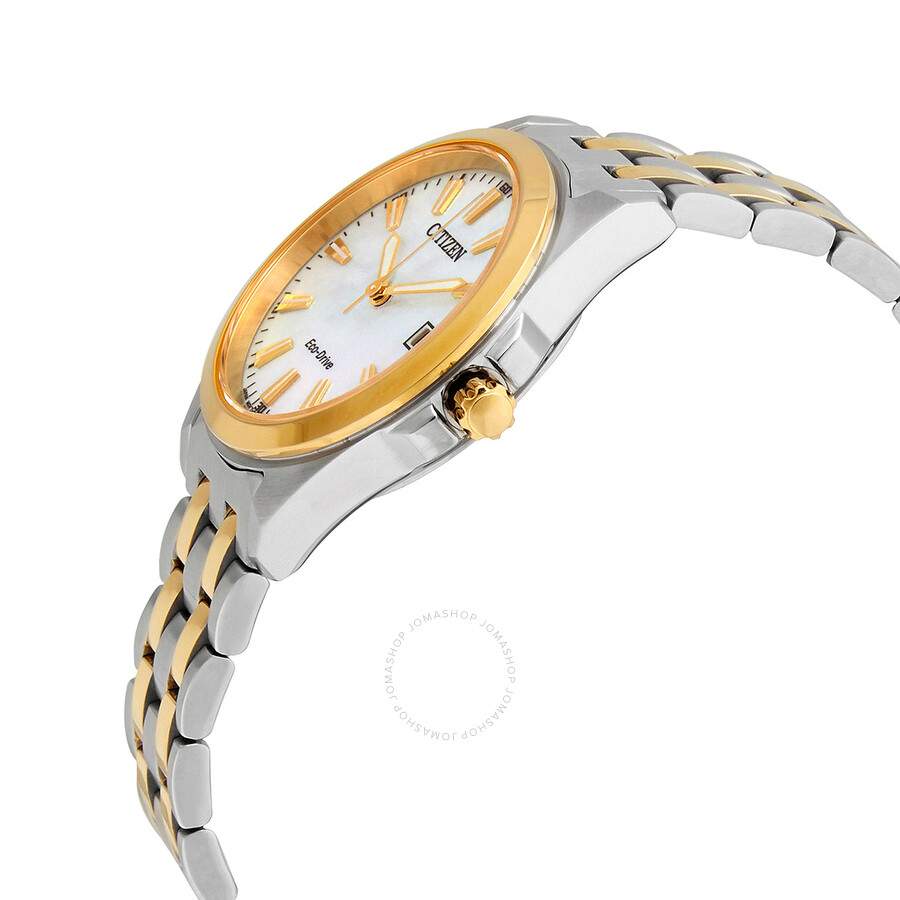 Citizen Eco-Drive Mother of Pearl Dial Two-tone Ladies Watch