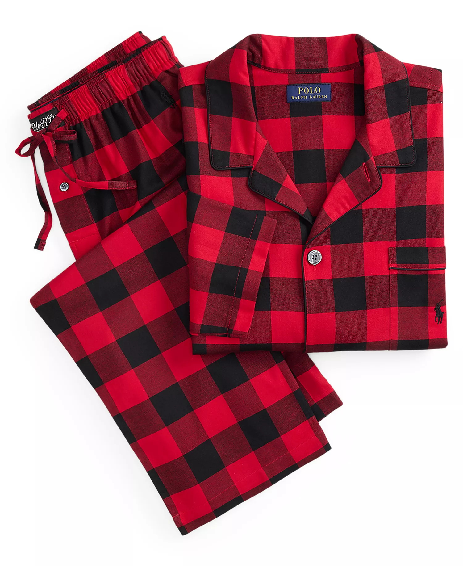 Men's 2-Piece Buffalo Check Sleepwear Set - Red Buffalo Check - L