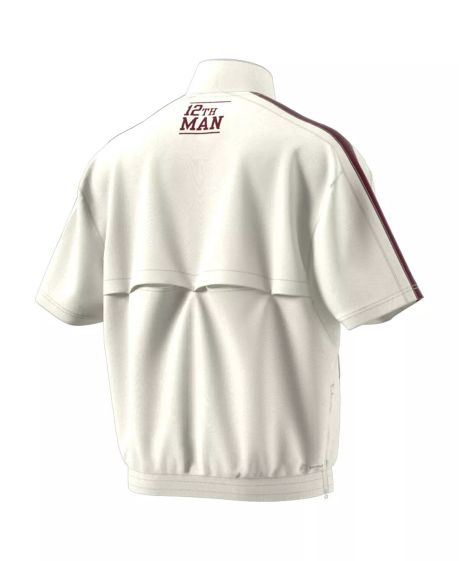 Men's White Texas A&M Aggies Strategy Pullover Half-Zip Short Sleeve Jacket - White - 2XL