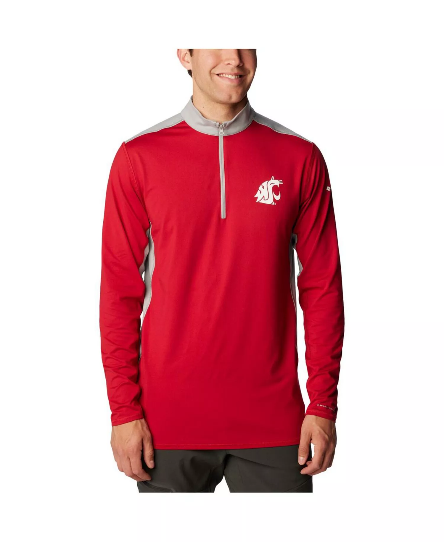 Men's Crimson Washington State Cougars Tech Trail™ Omni-Shade Quarter-Zip Jacket - Crimson - 2XL