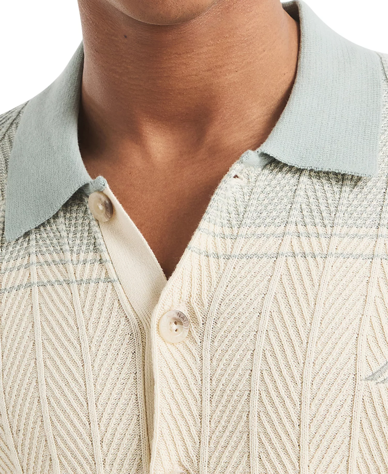 Men's Short Sleeve Button-Front Sweater - Sail White - 2XL