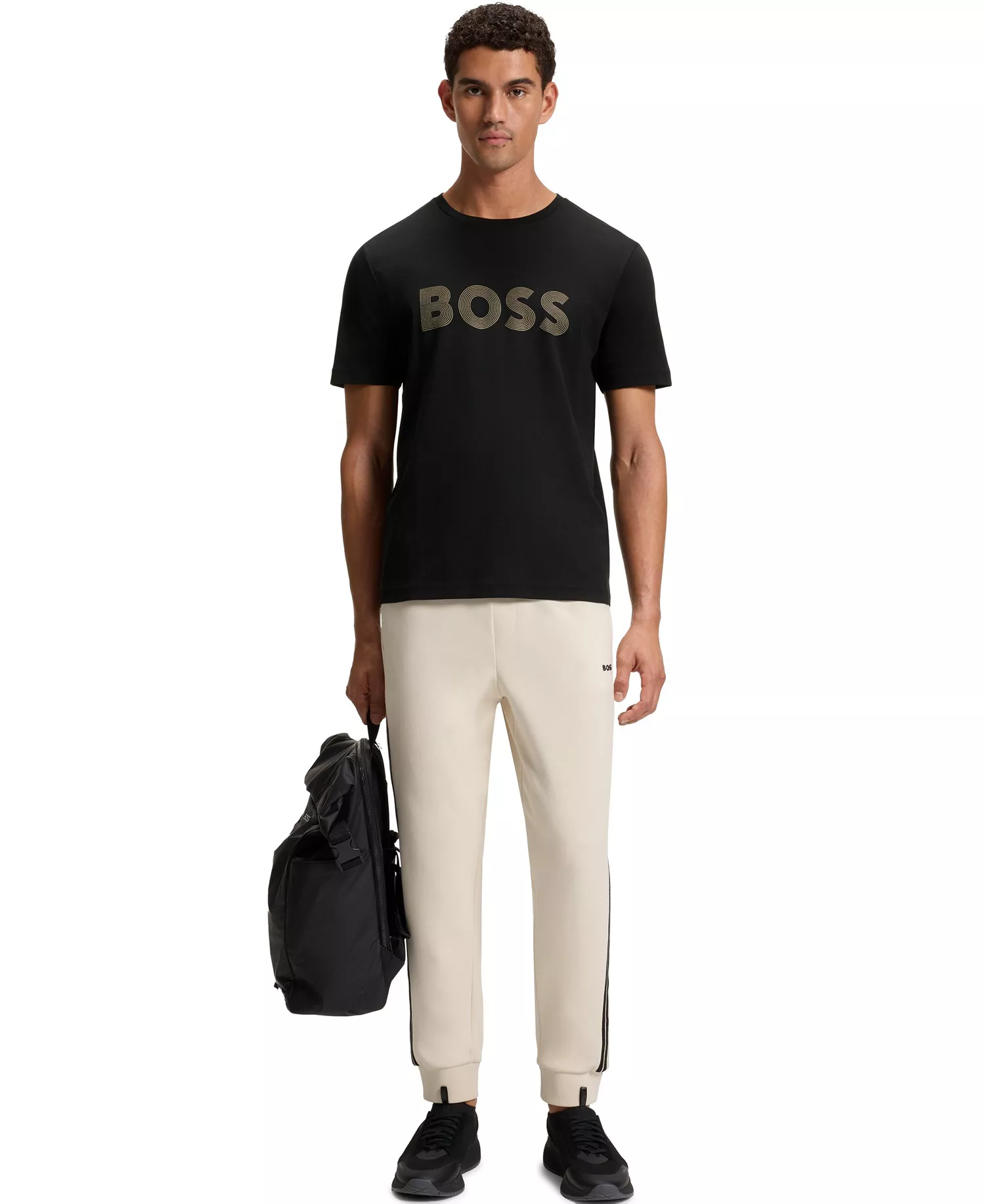 Men's Gloss Logo Pima-Cotton T-Shirt - Black - 2XL