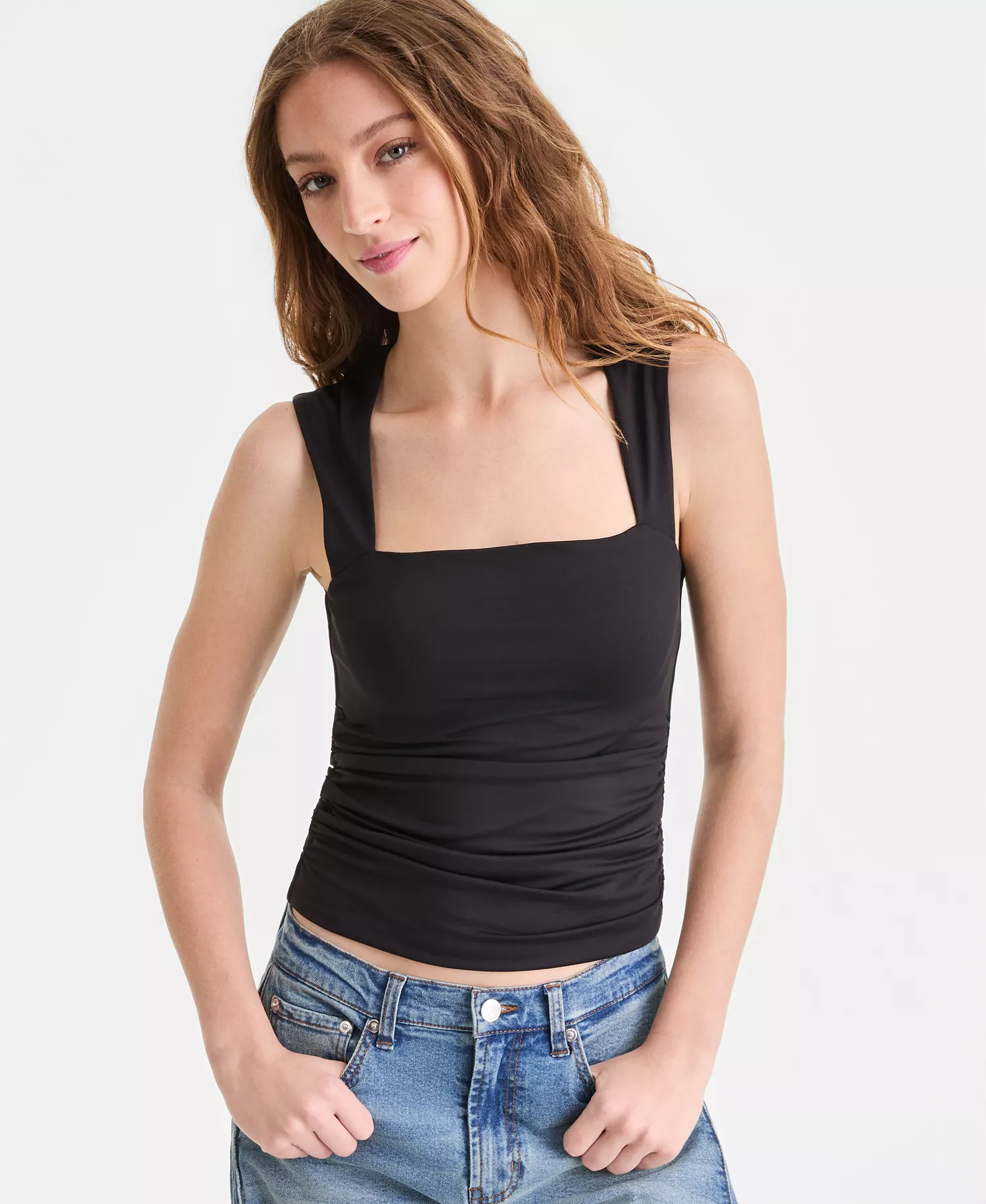 Women's Second Skin Princess Tank Top, Macy's Exclusive - Black - L