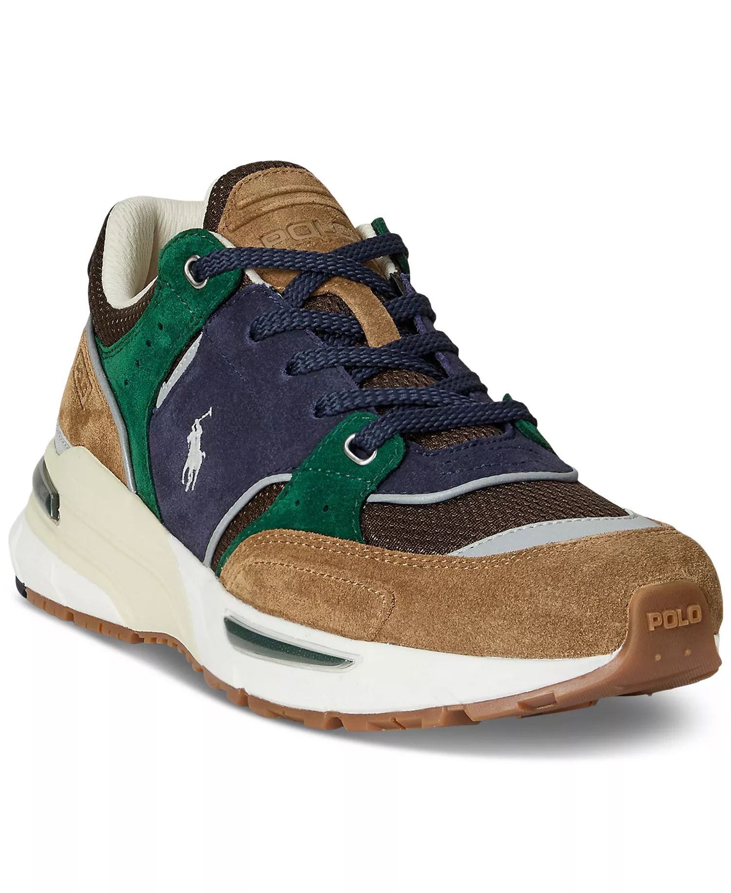 Men's Trackster 250 Suede & Mesh Sneakers - Desert Tan/navy/multi - 10