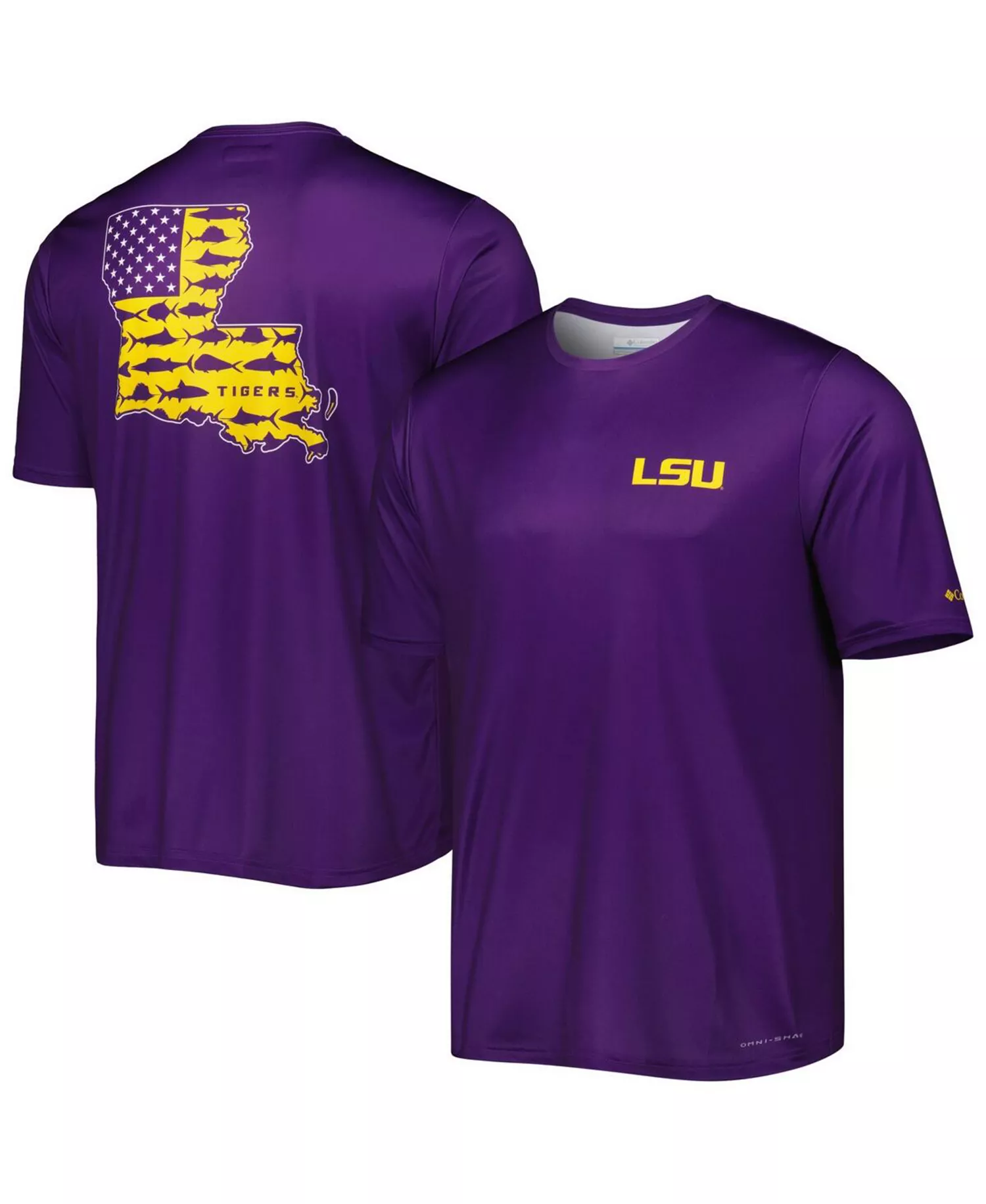 Men's Purple LSU Tigers Terminal Tackle Omni-Shade T-shirt - Purple - L