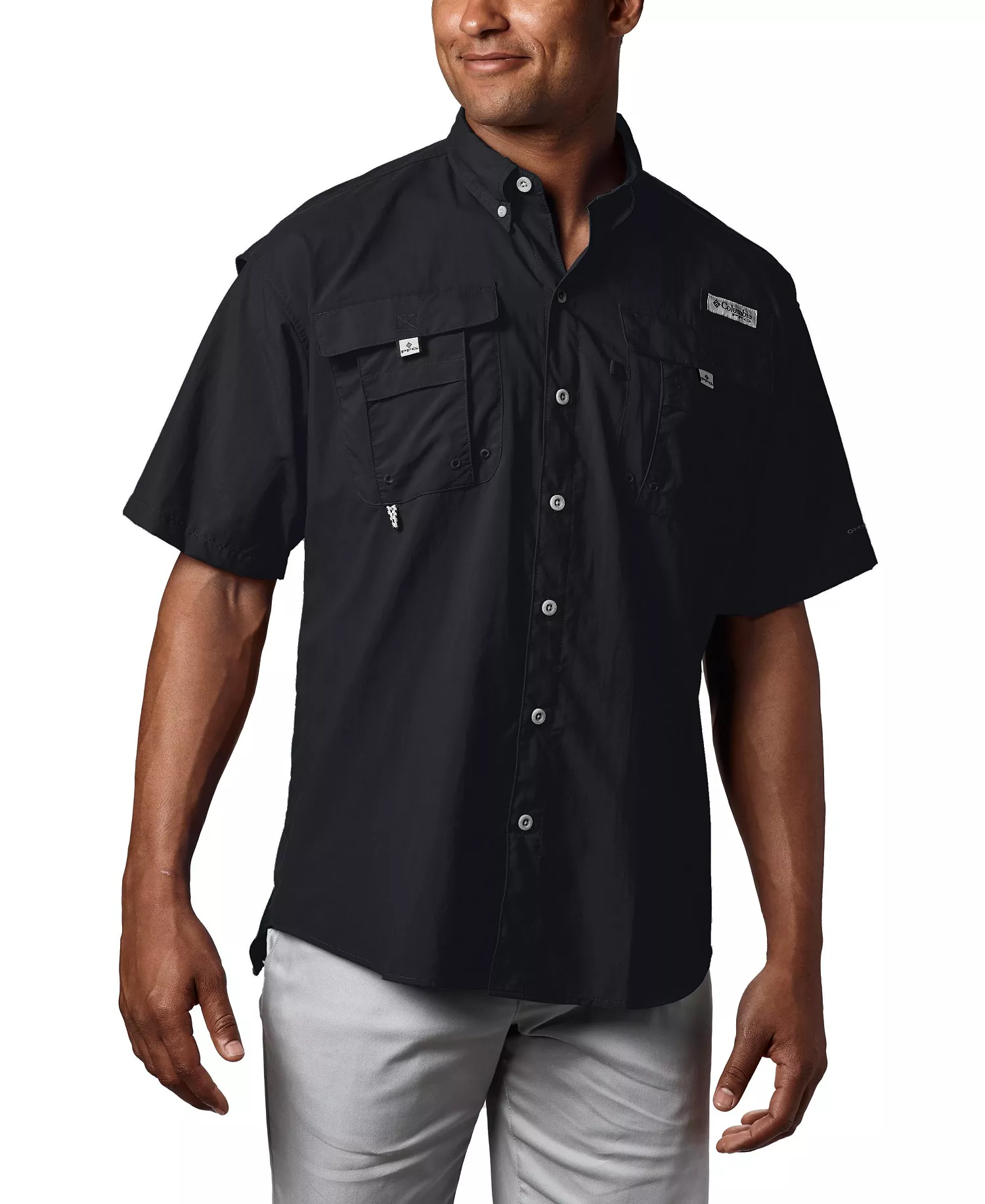 PFG Men's Bahama II UPF-50 Quick Dry Shirt - Black - L