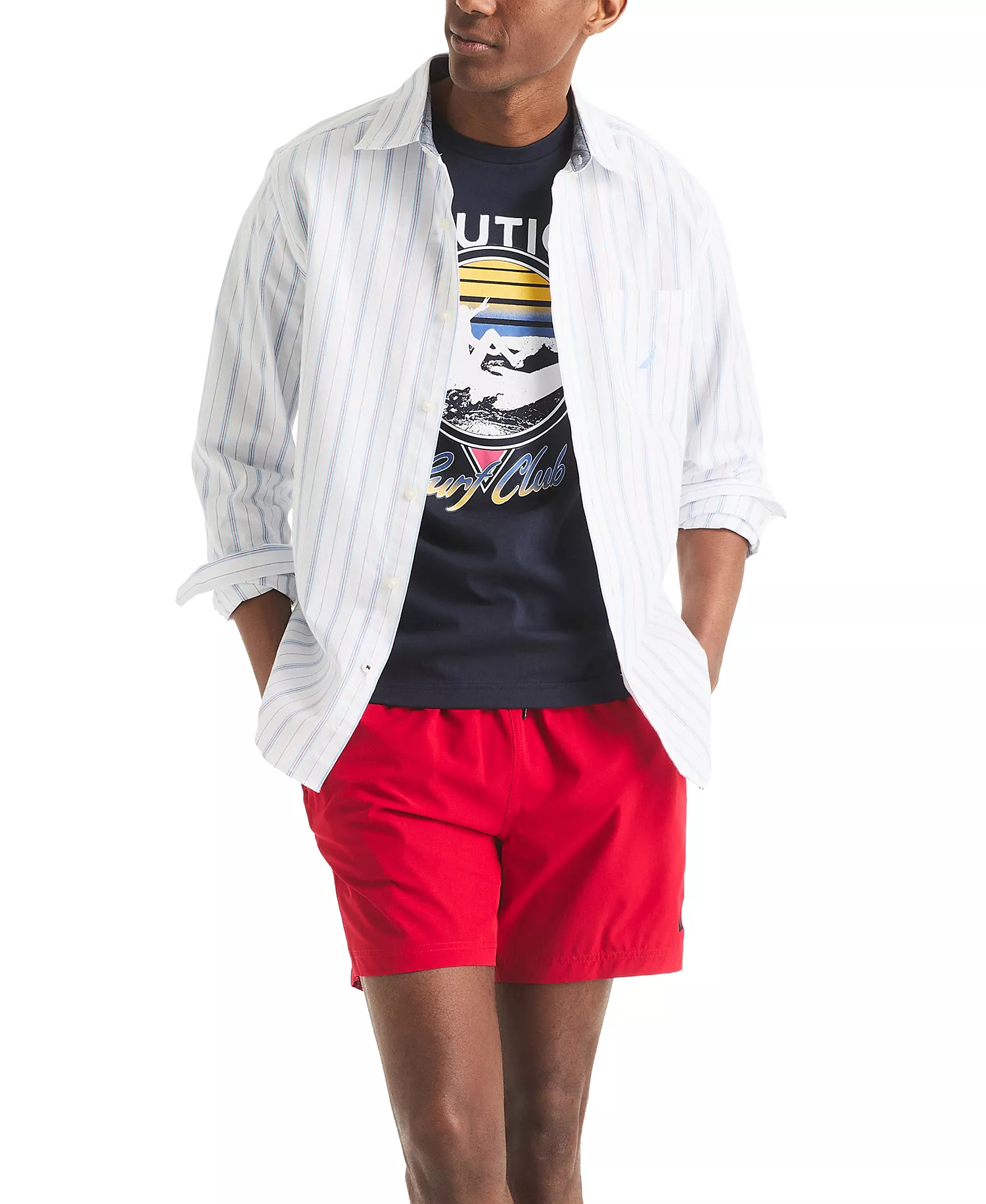 Men's Surf Club Logo Graphic T-Shirt - Navy Seas - 2XL