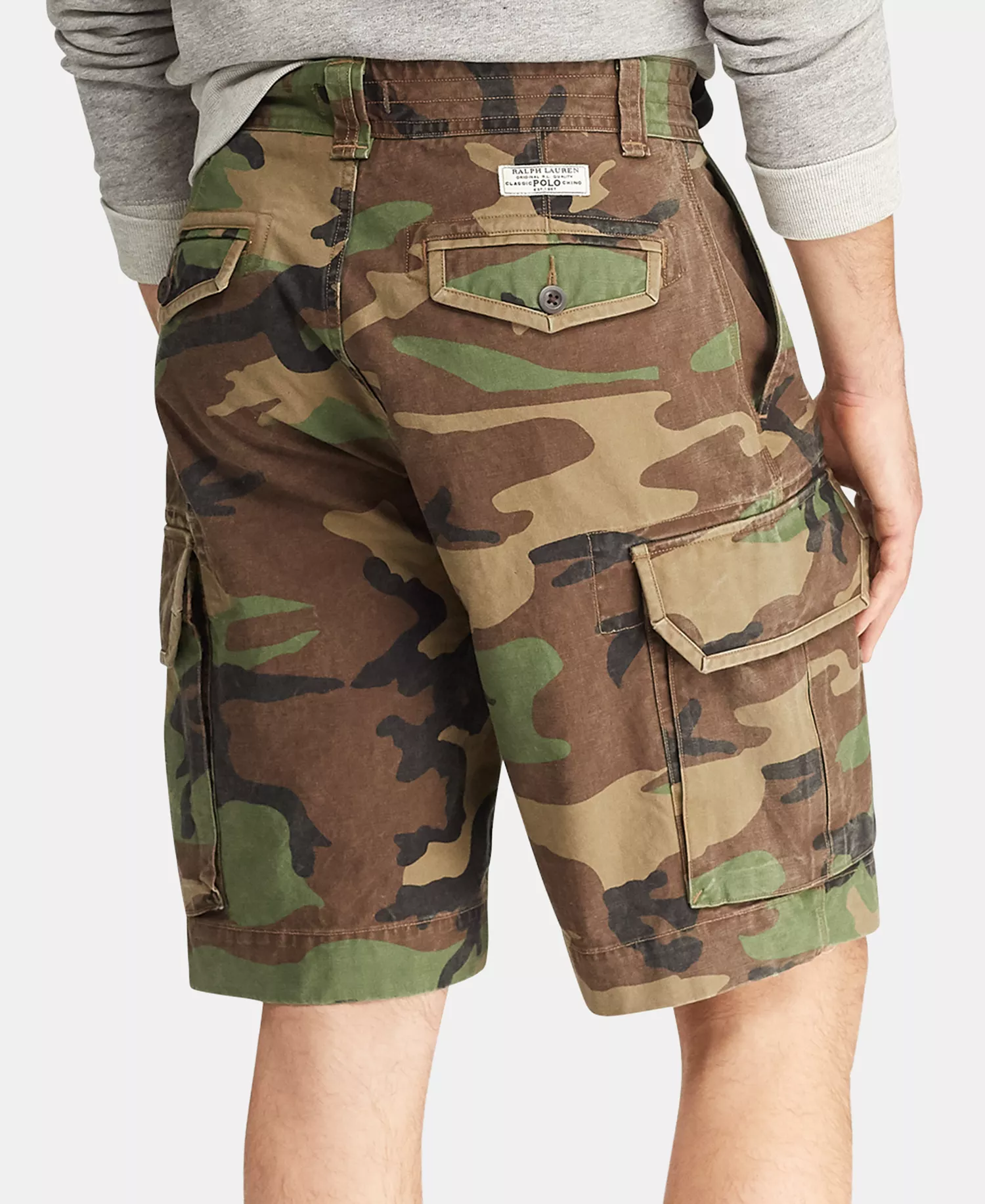 Men's Big & Tall Relaxed Fit 10" Camouflage Cotton Cargo Shorts - Surplus Camo - 38T