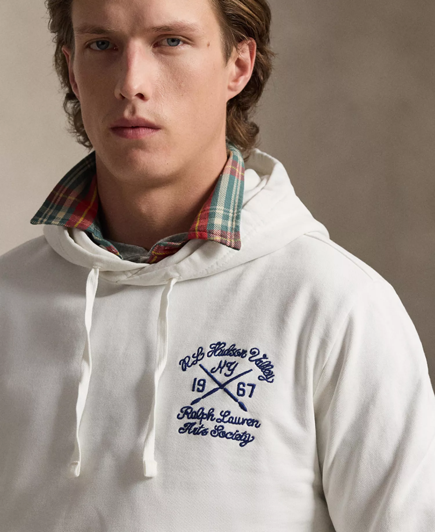 Men's Loopback Fleece Graphic Hoodie - Deckwash White - 2XL