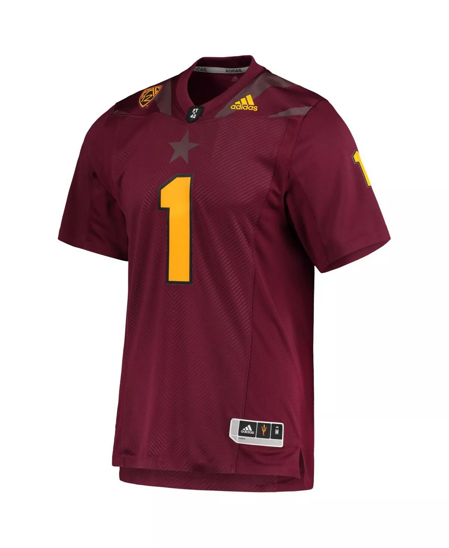 Men's 1 Maroon Arizona State Sun Devils Team Premier Football Jersey - Maroon - S