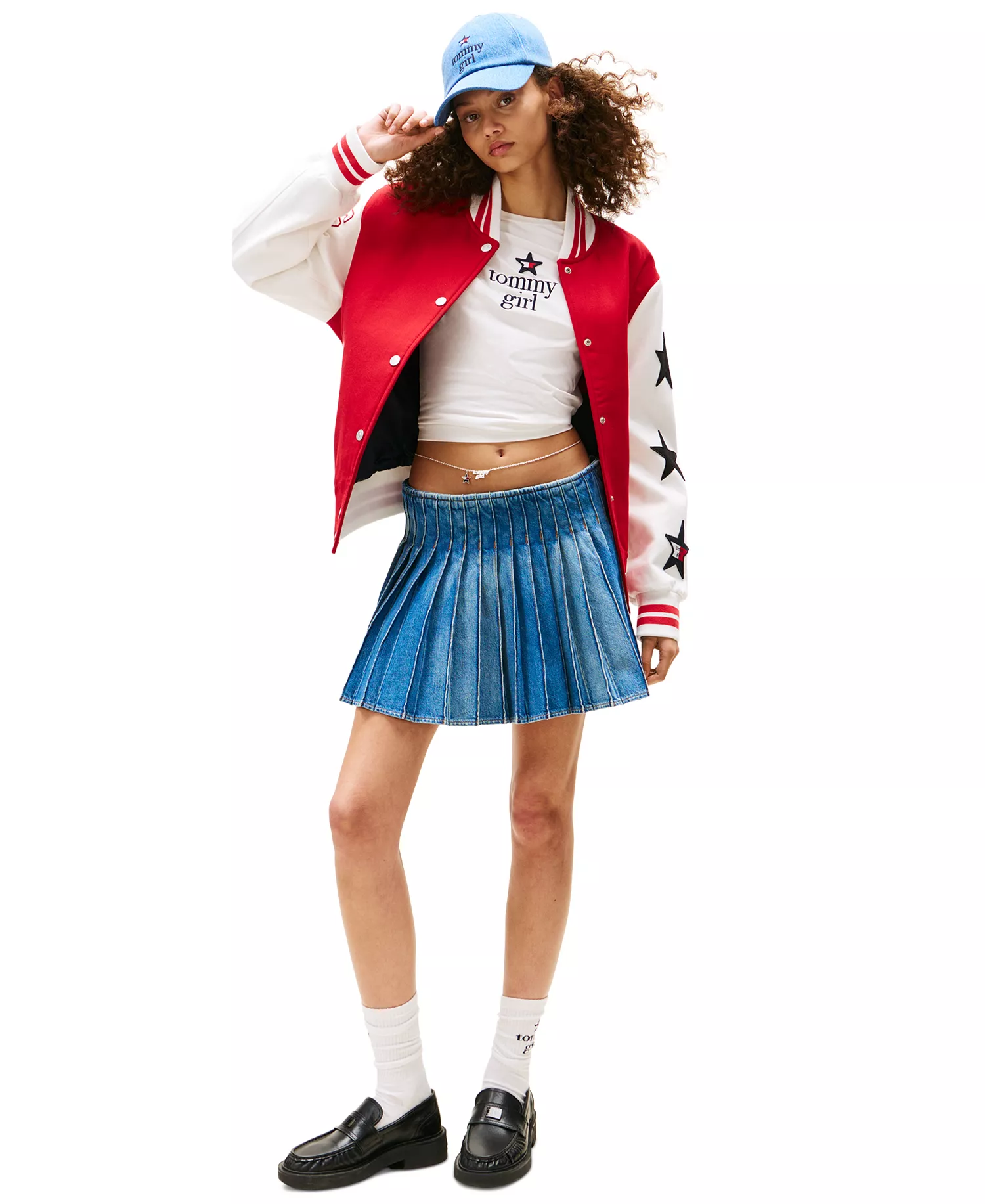 Tommy Girl Women's Pleated Denim Skirt - Indigo Wash - XS