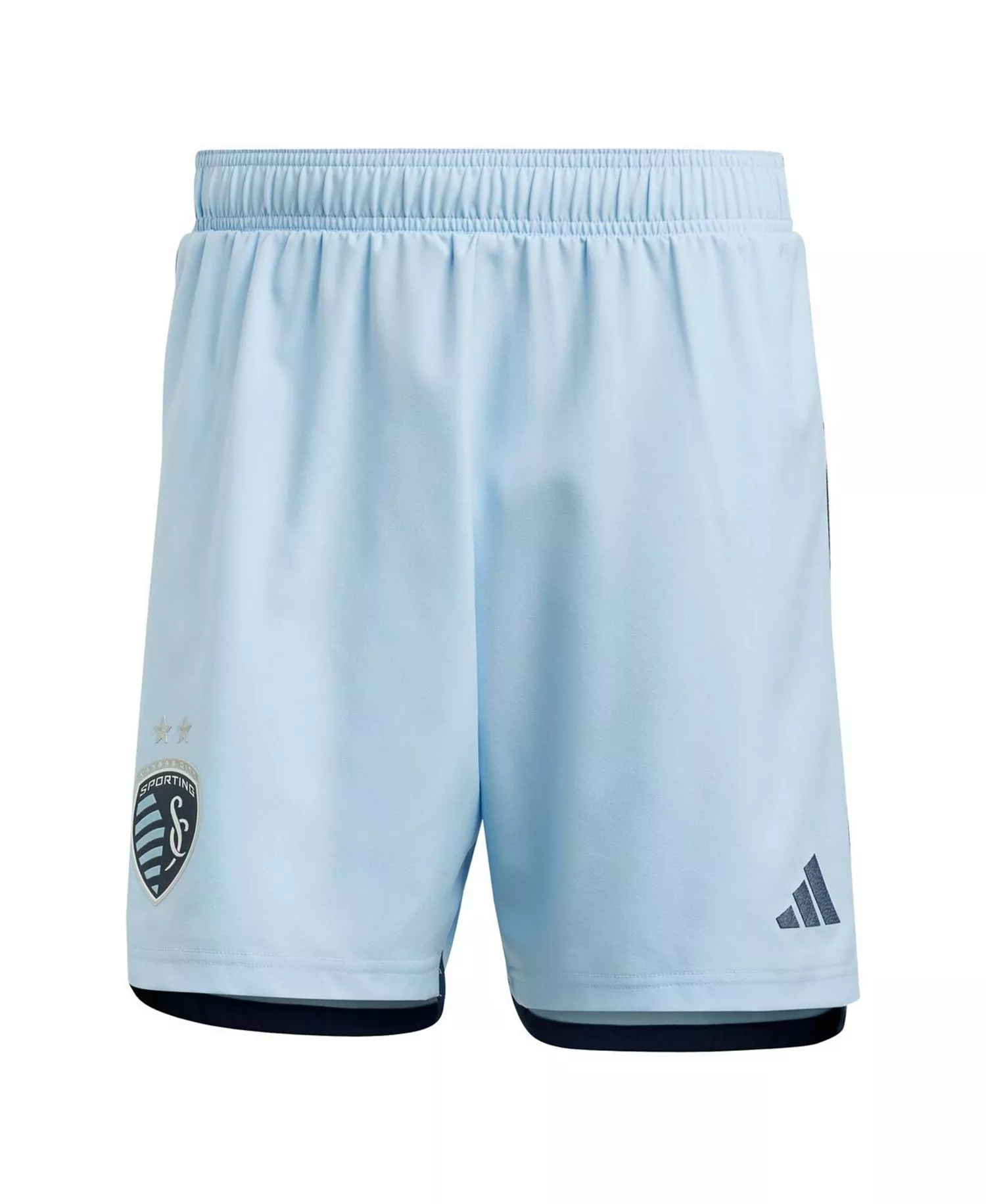 Men's Light Blue Sporting Kansas City 2023 Home AEROREADY Authentic Shorts - Light Blue - 2XL