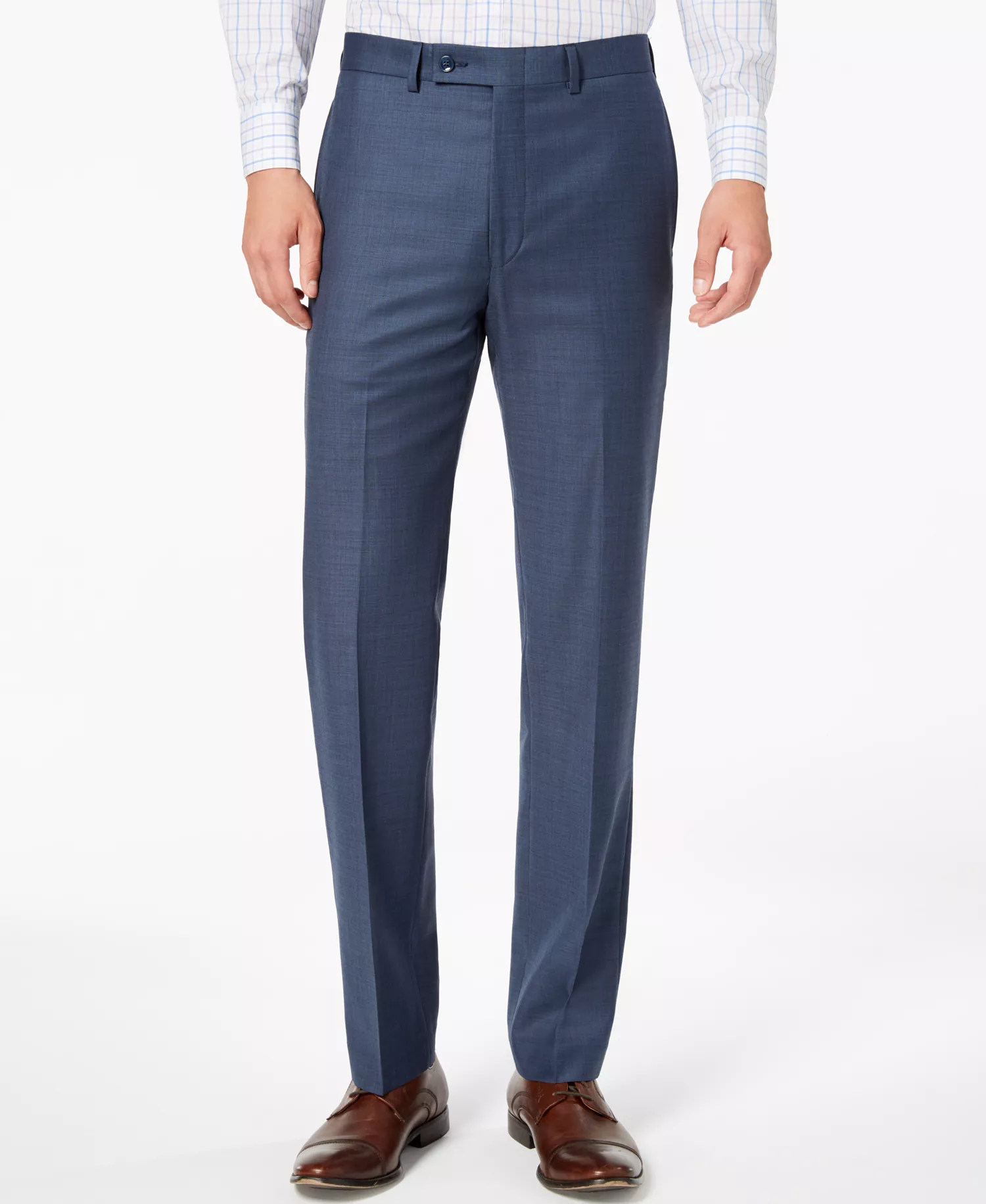 Men's Solid Classic-Fit Suit Pants - Blue Neat - 30 - 30