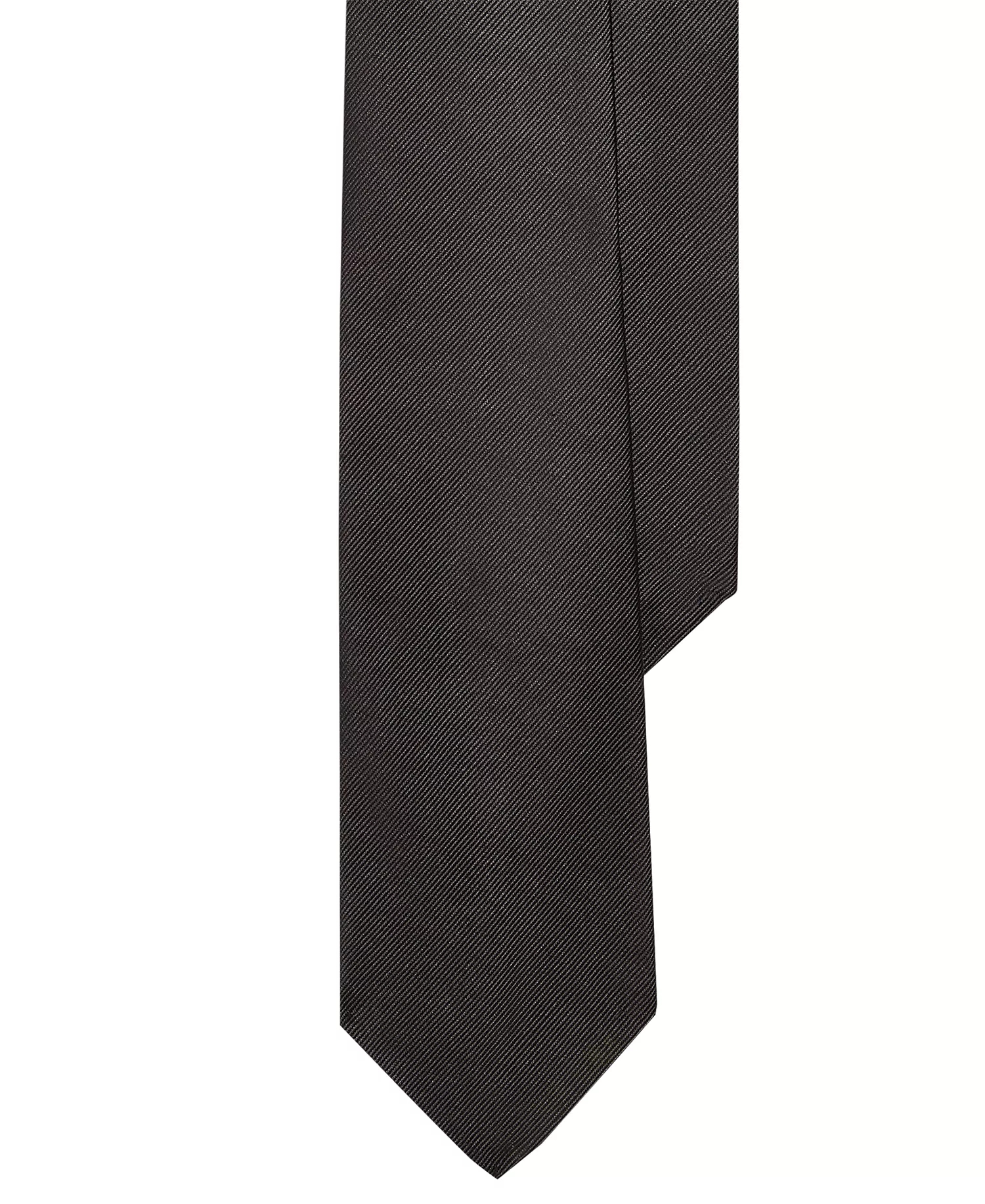 Men's Silk Repp Tie - Black - No Size