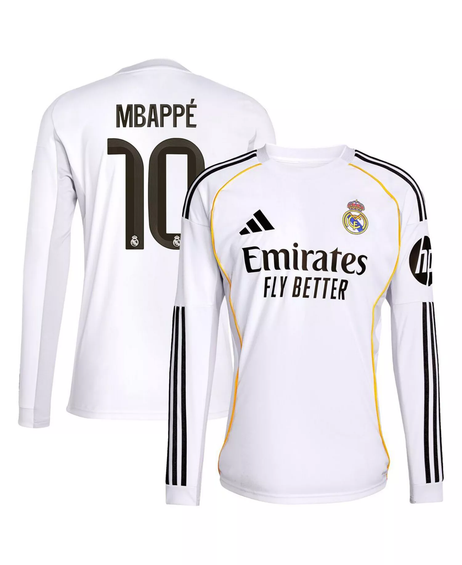 Men's Kylian Mbappé White Real Madrid 2025/26 Home Replica Player Jersey - White - 2XL