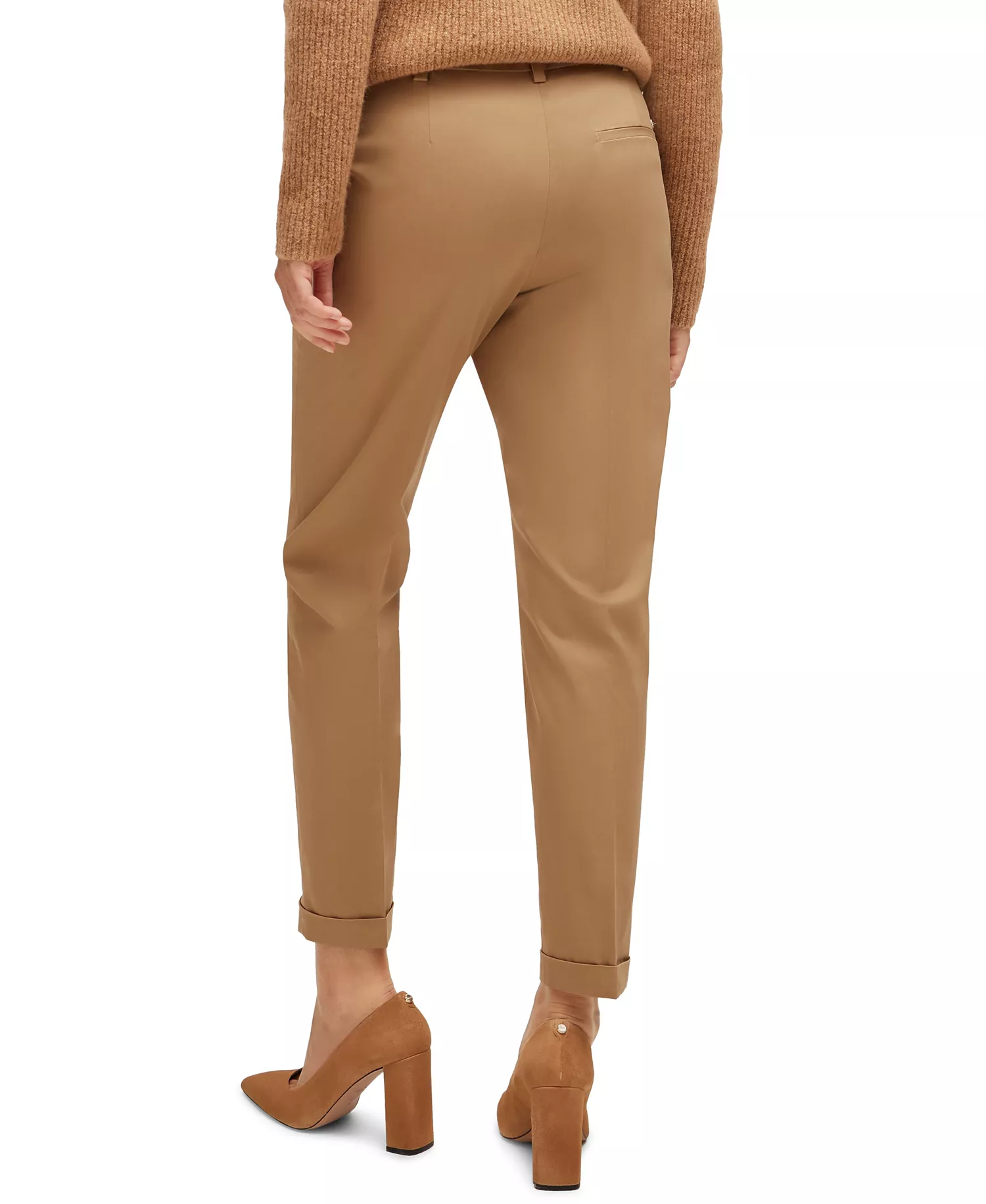 Women's Stretch-Cotton Twill Regular-Fit Pants - Medium Beige - 12