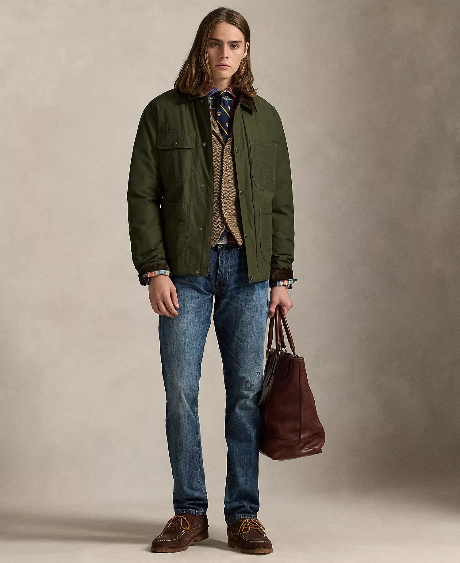 Men's Varick Slim Straight Distressed Jeans - Ninigret - 33x30