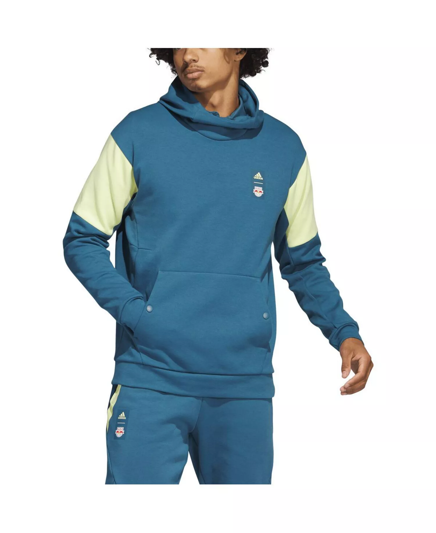 Men's Blue New York Red Bulls 2023 Player Travel Pullover Hoodie - Blue - L