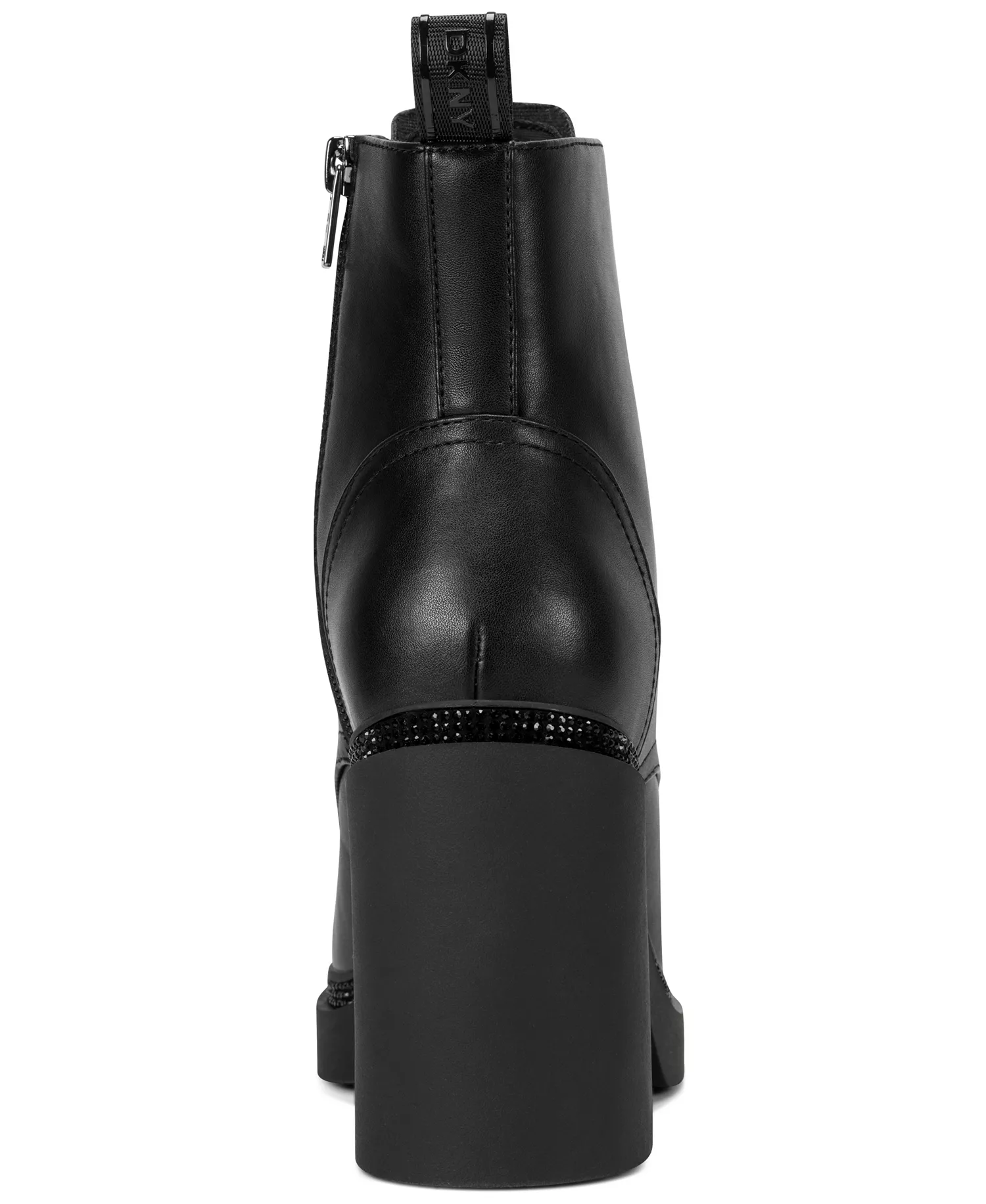 Women's Zippered Platform Heel Boots - Black - 11M