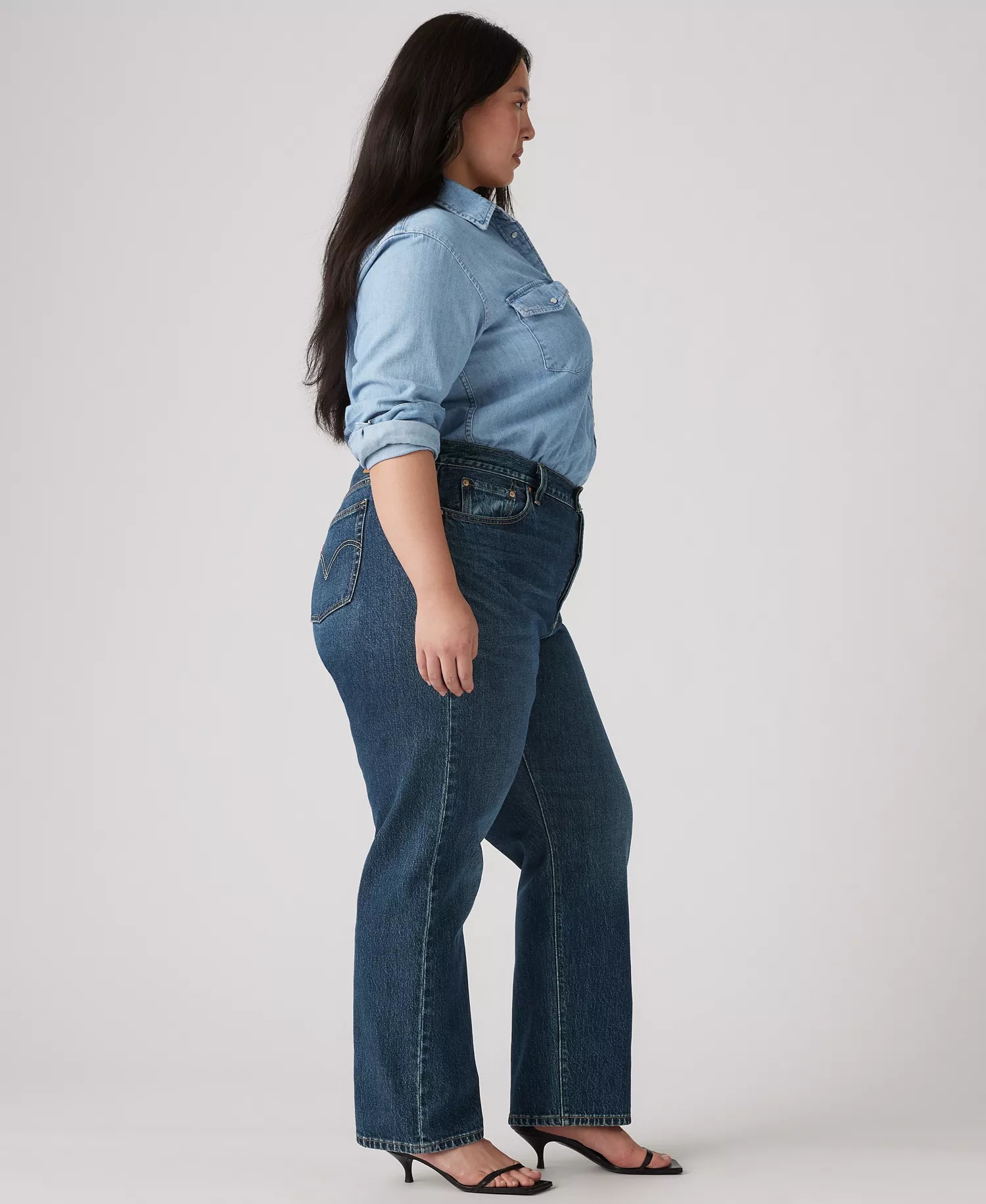Women's 501 Original-Fit Straight-Leg Jeans - Believe Not Plus - 16W