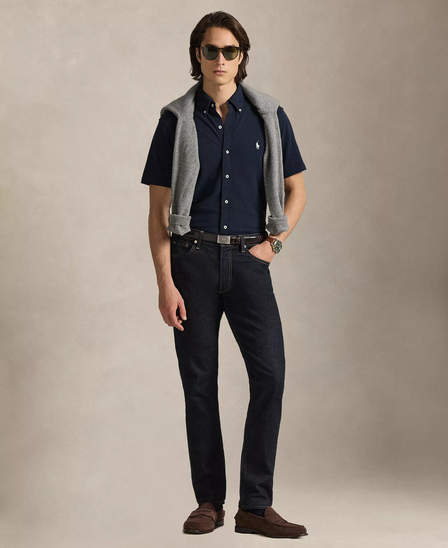 Men's Short-Sleeve Featherweight Shirt - Aviator Navy - 2XL