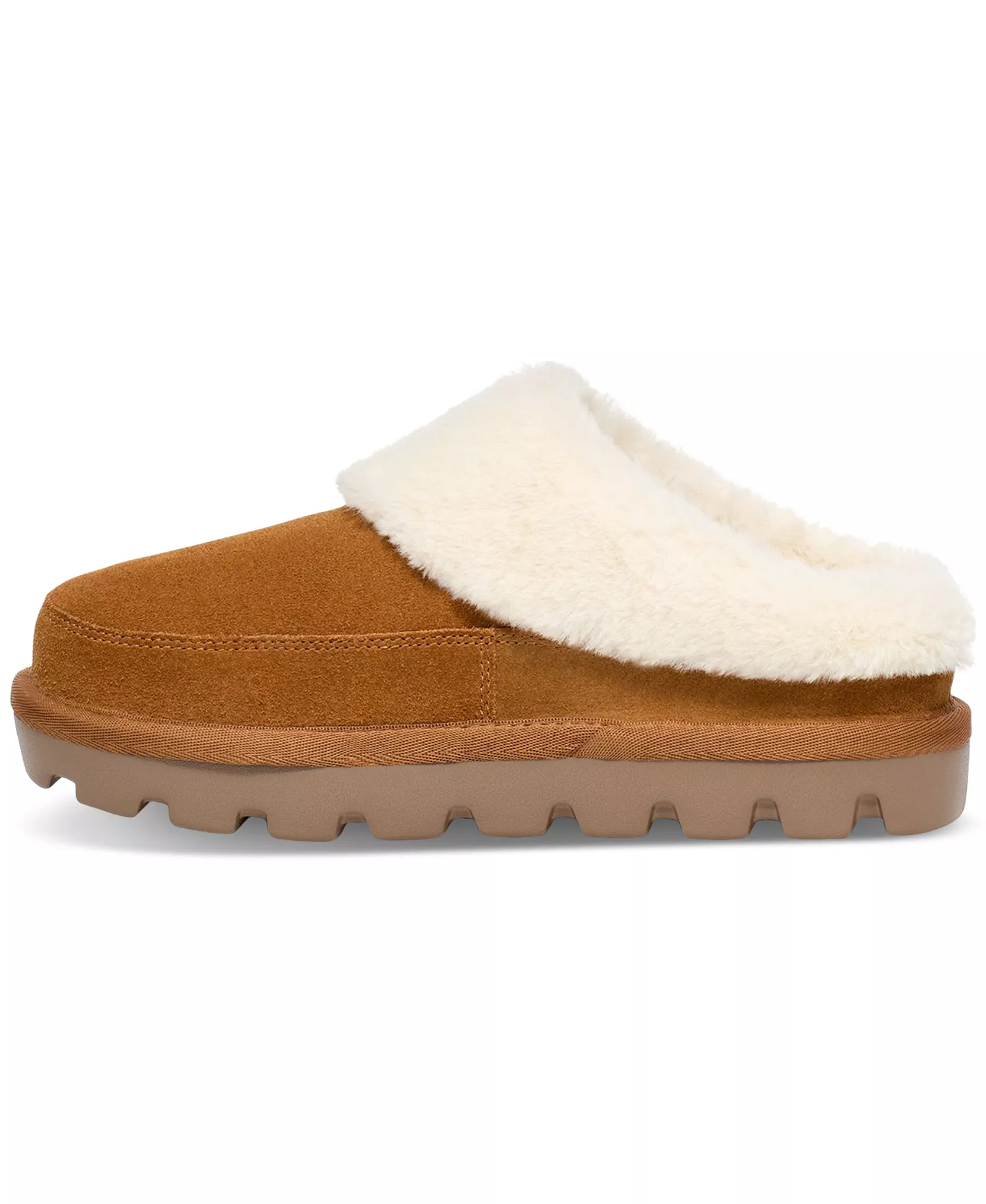 Women's Tizzey Round-Toe Slip-On Cozy Slippers - Chestnut - 10