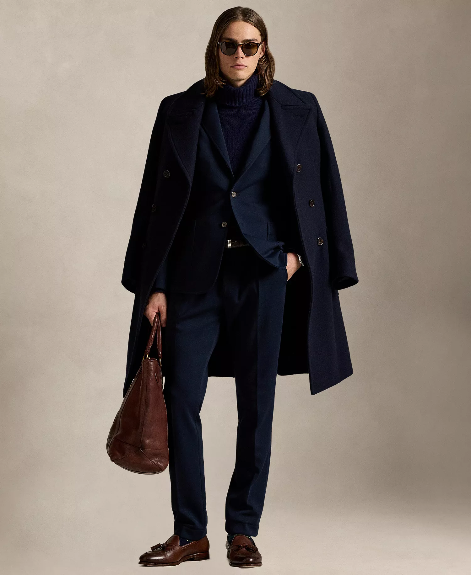 Men's Double-Knit Suit Trouser Pants - Aviator Navy - 30x30