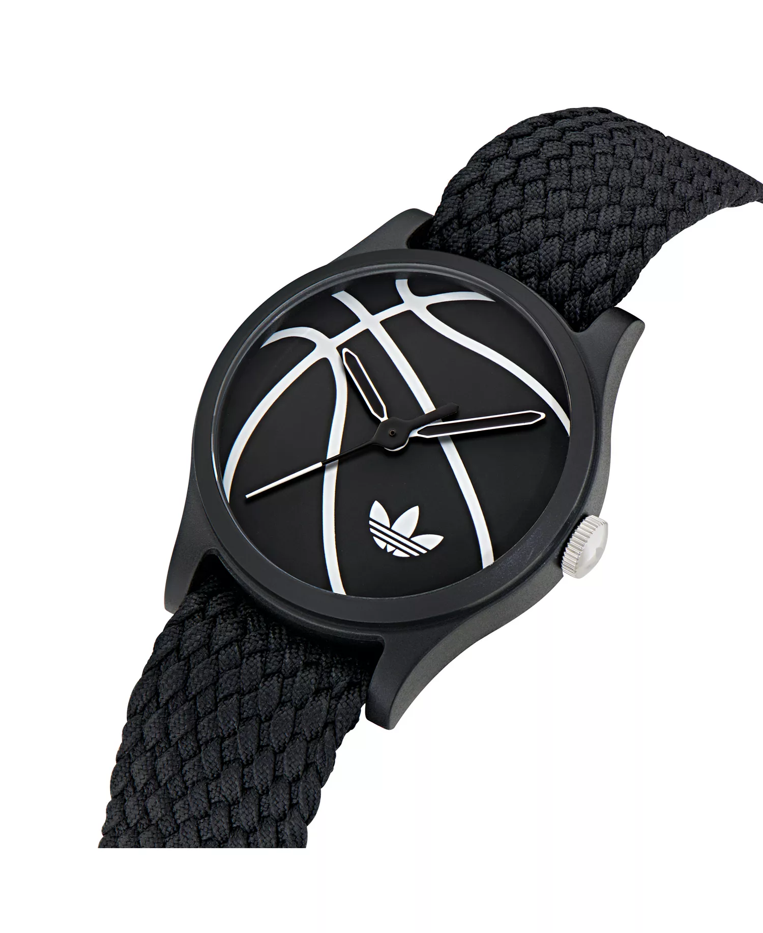 Unisex Analog Black Nylon Watch, 39mm - Black - No Size