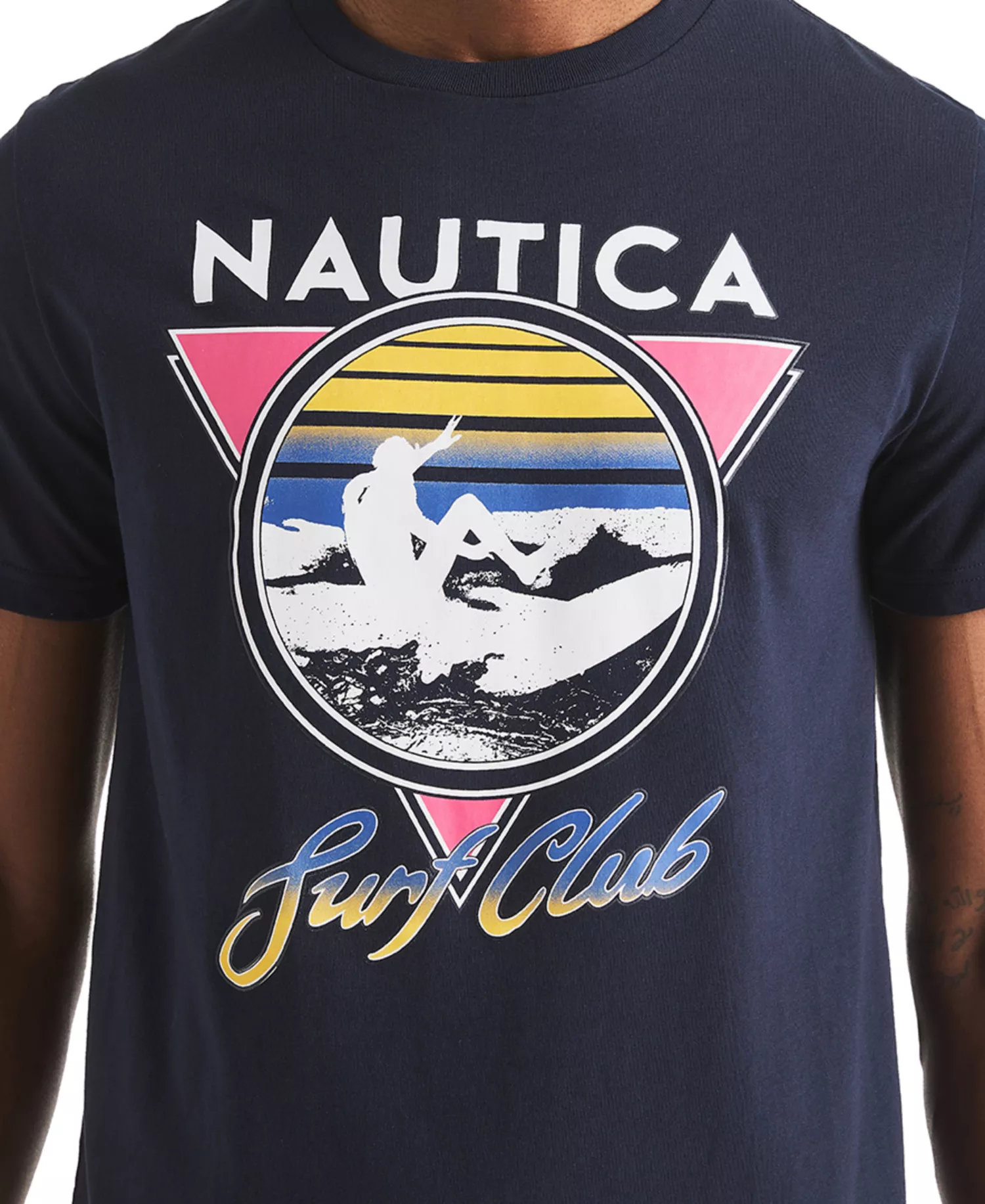 Men's Surf Club Logo Graphic T-Shirt - Navy Seas - 2XL