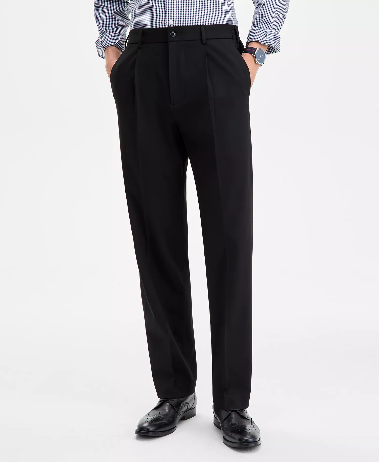 Men's Modern-Fit Dean Solid Pants - Black - 29 - 34