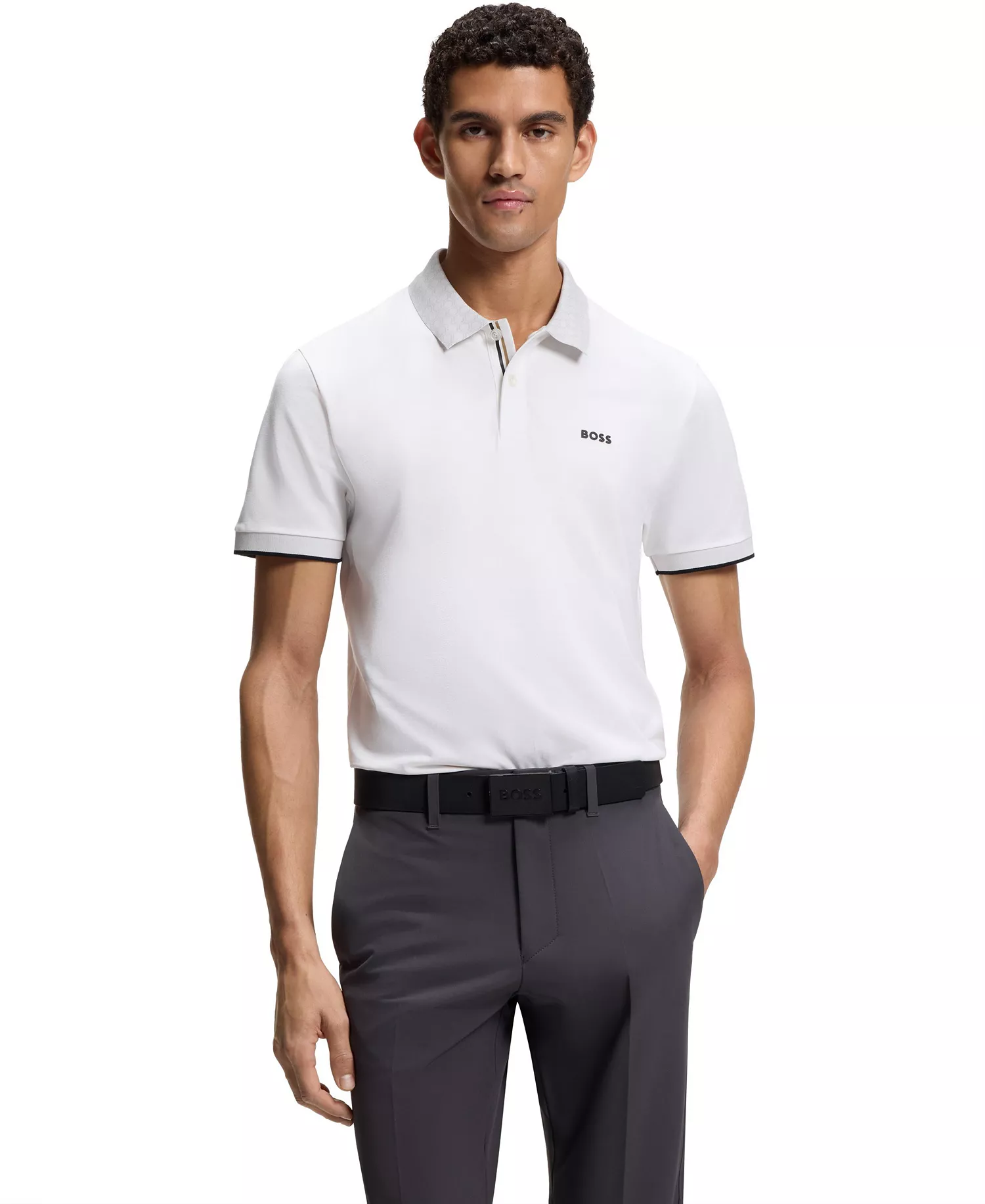 Men's Paddy Stretch Cotton Polo Shirt - White - 2XL