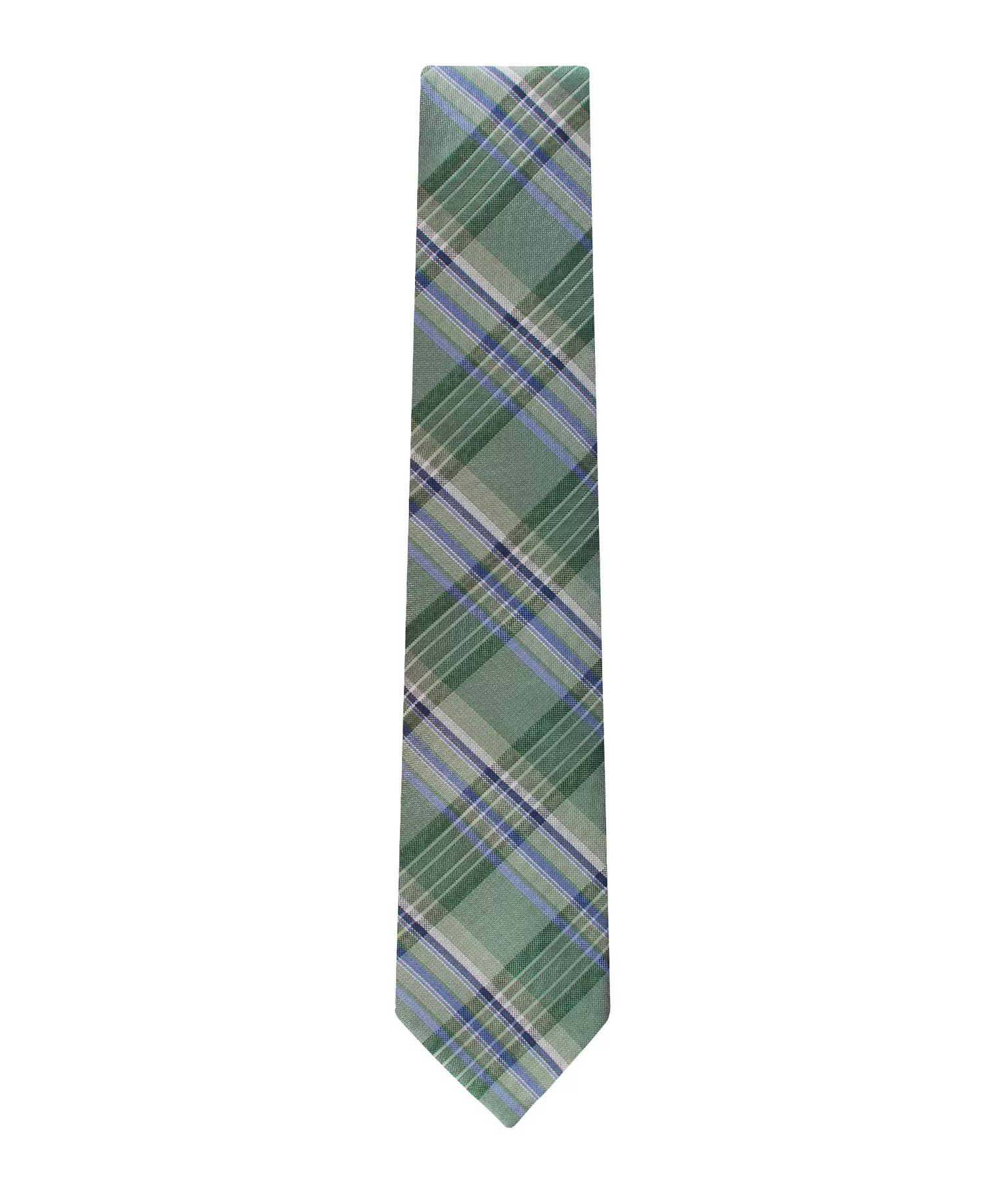Men's Plaid Pattern Tie - Green - ONE SIZE