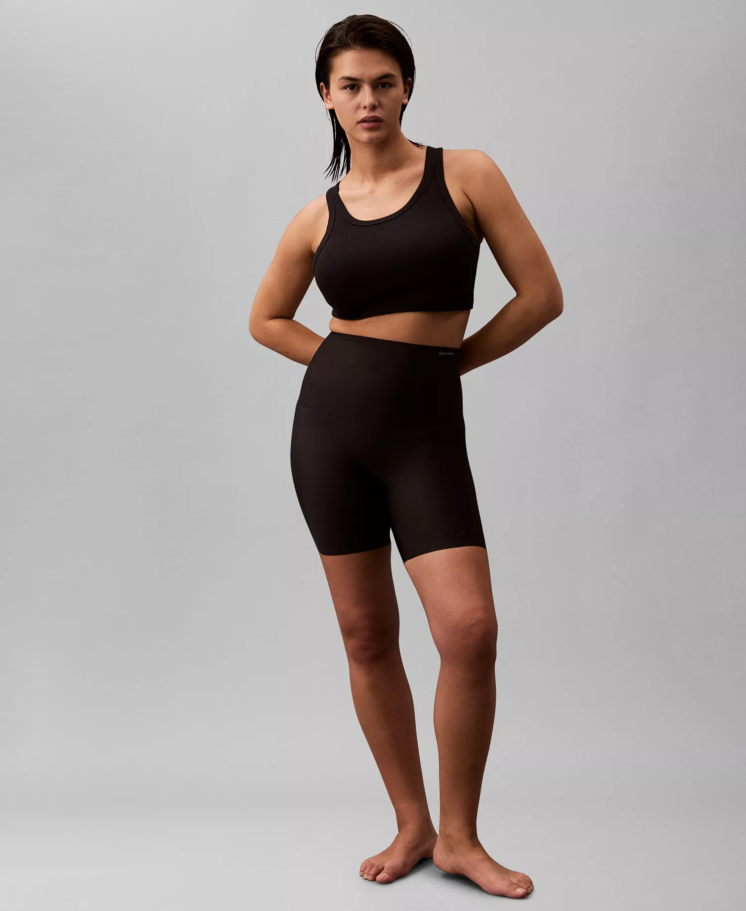 Women's Second Skin Light Smoothing Shorts QF8158 - Black - L