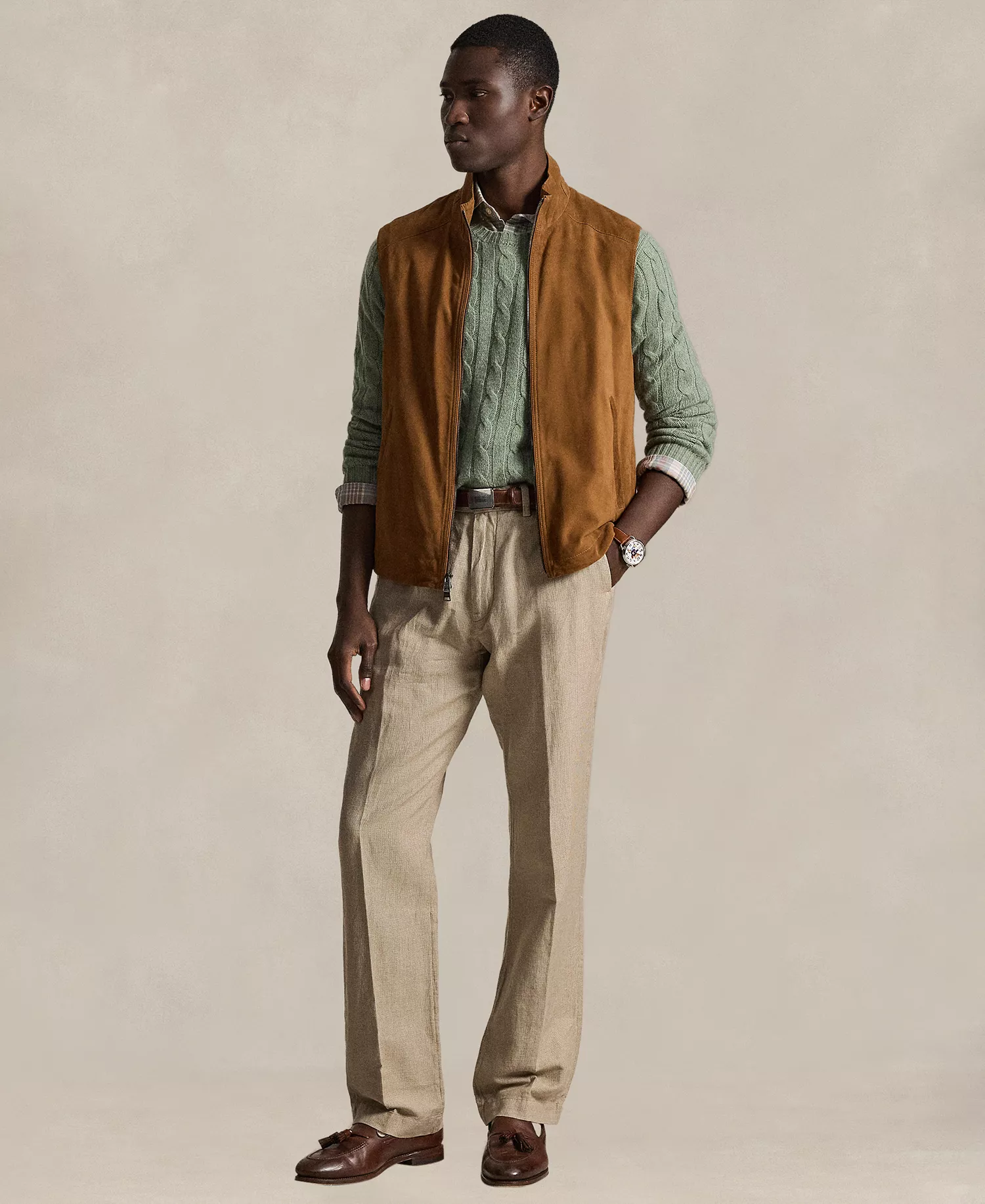 Men's Manhasset Classic-Fit Pants - Tan Mini Houndstooth - 30x30