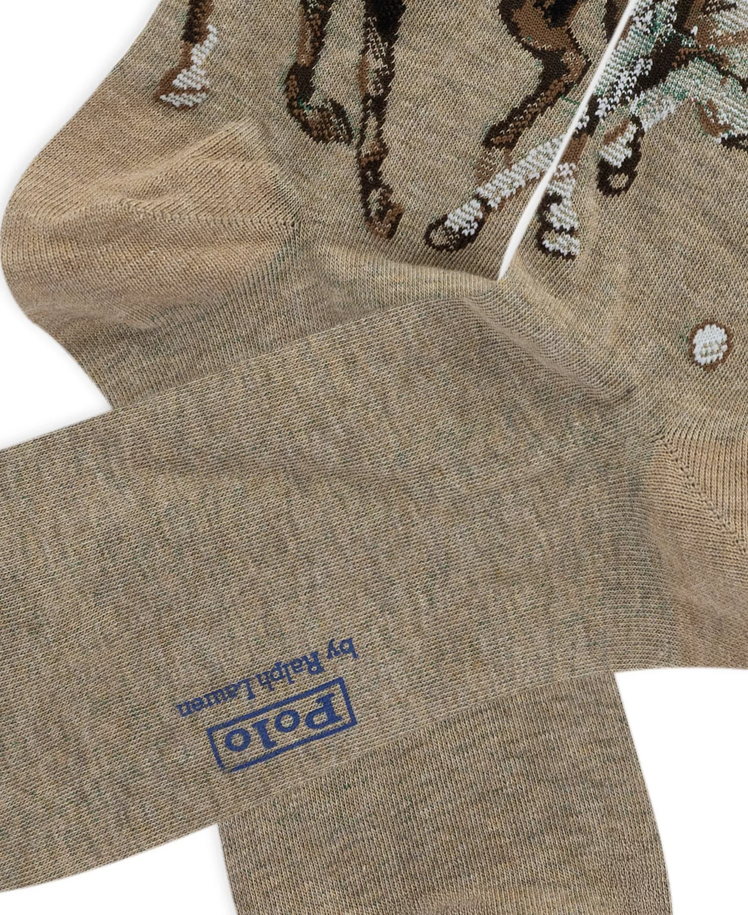 Men's Hyde Park Polo Players Scenic Slack Socks - Tan - 10-13