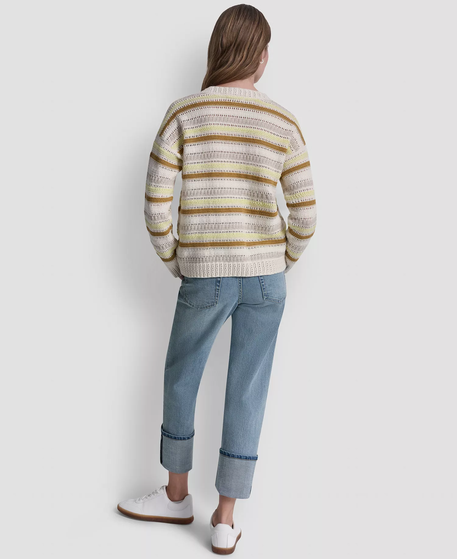 Petite Striped Crewneck Sweater - Oxide Combo - PL
