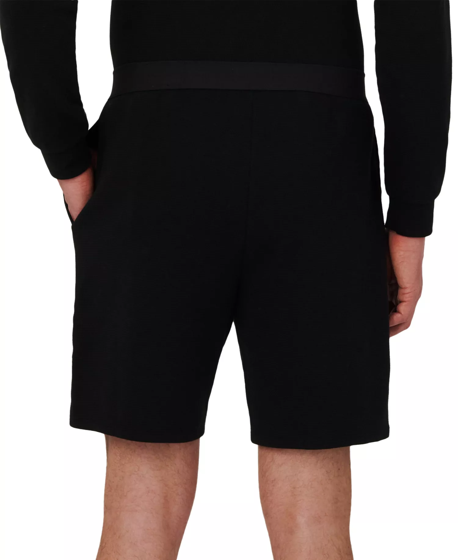 Men's Thermal Pajama Shorts - Black - 2XL