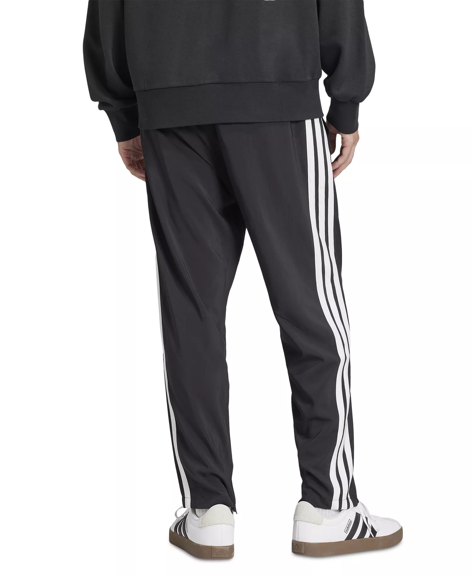 Men's Stanford Essential Three-Stripes Open Hem Track Pants - Blk/white - L
